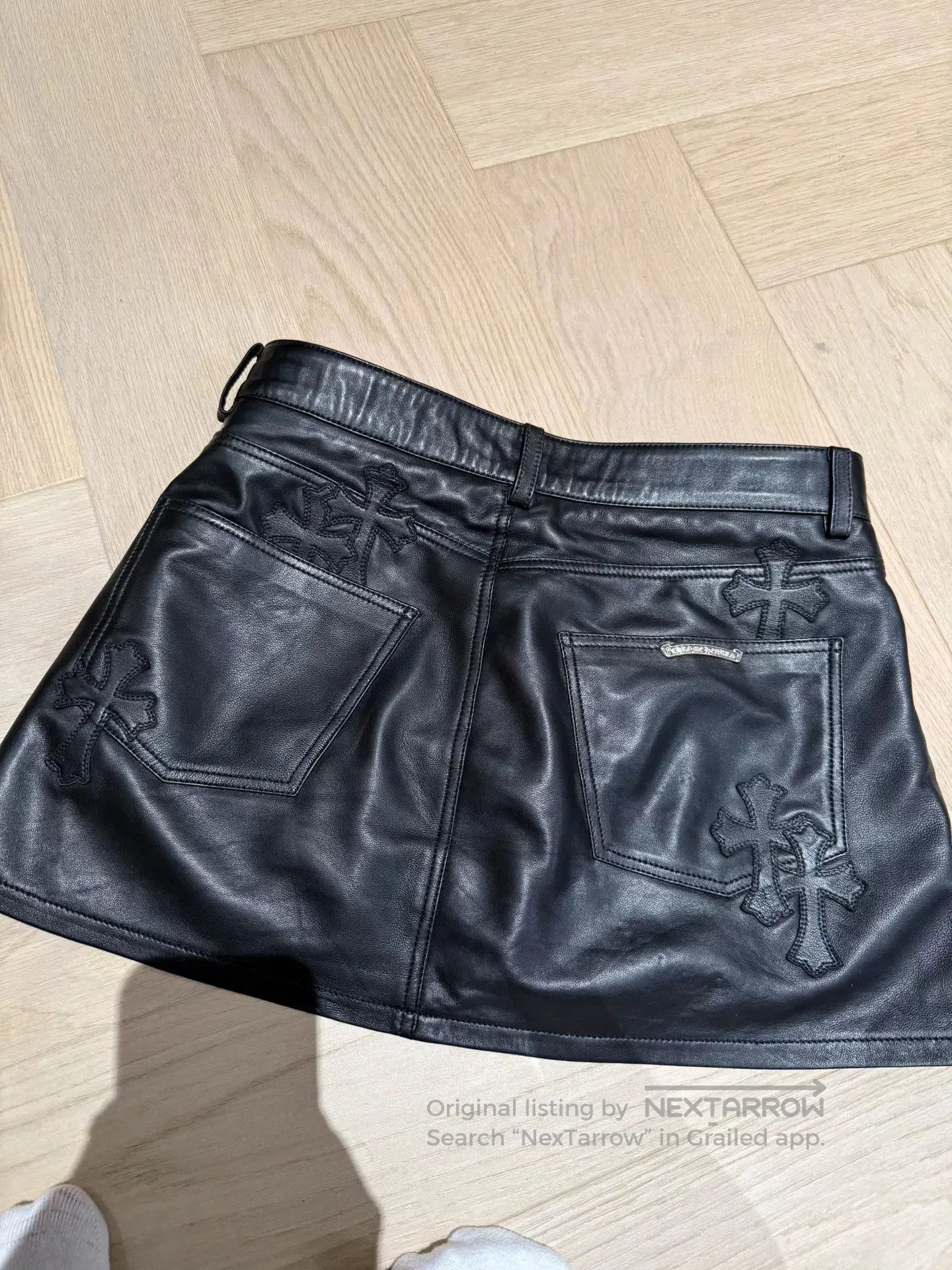 Chrome Hearts Chrome Hearts Lambskin Leather Mini Skirt. Size 26" / US 2 / IT 38 - 2 Thumbnail