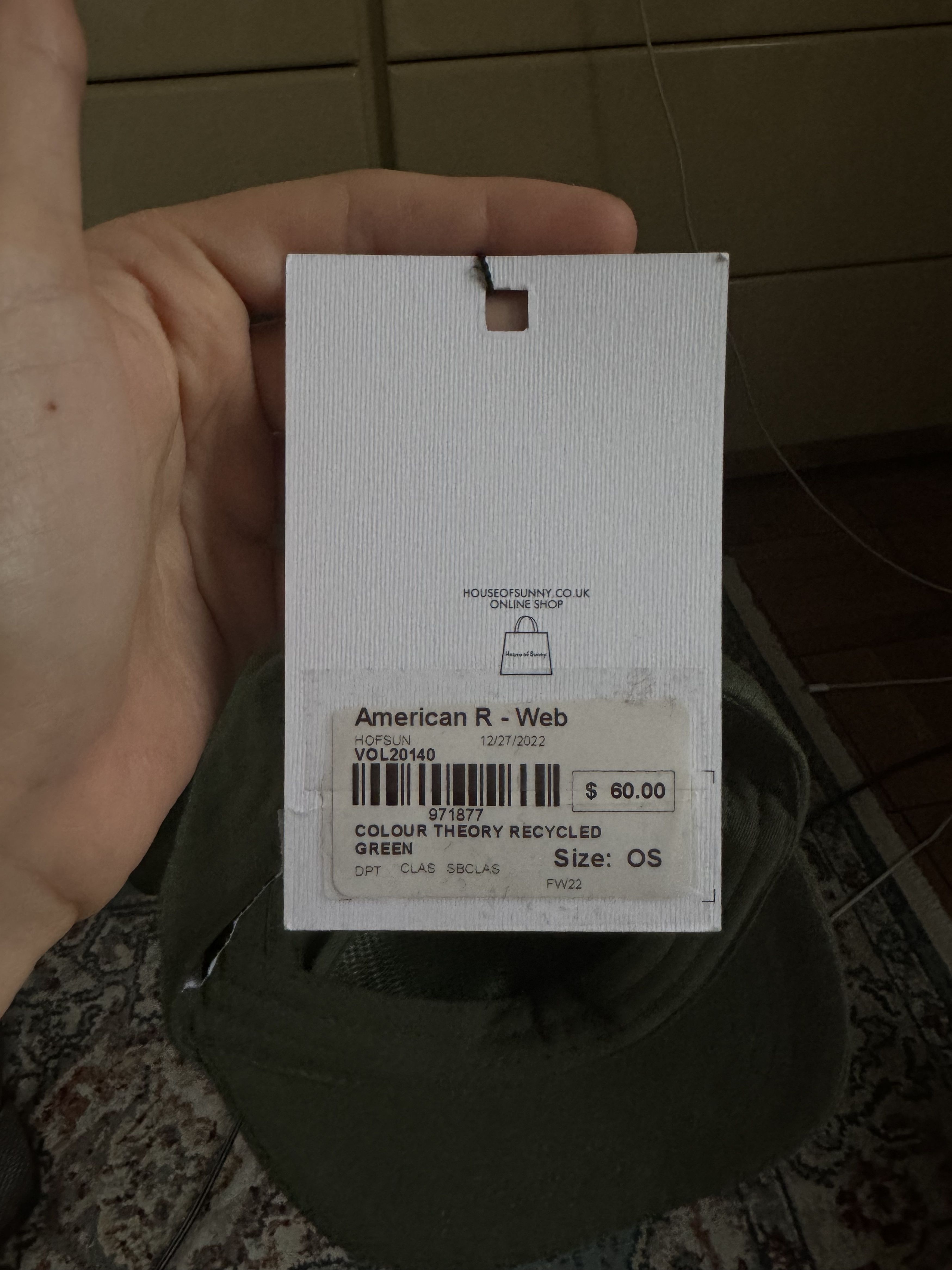 House of Sunny House Of Sunny Recycled Green Colour Theory Cap Size ONE SIZE - 5 Thumbnail