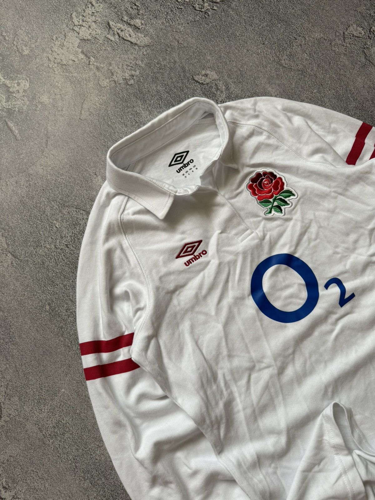 Umbro × Vintage Umbro M Wmns England 🏴󠁧󠁢󠁥󠁮󠁧󠁿 rugby polo long sleeve soccer tee Size M / US 6-8 / IT 42-44 - 2 Thumbnail