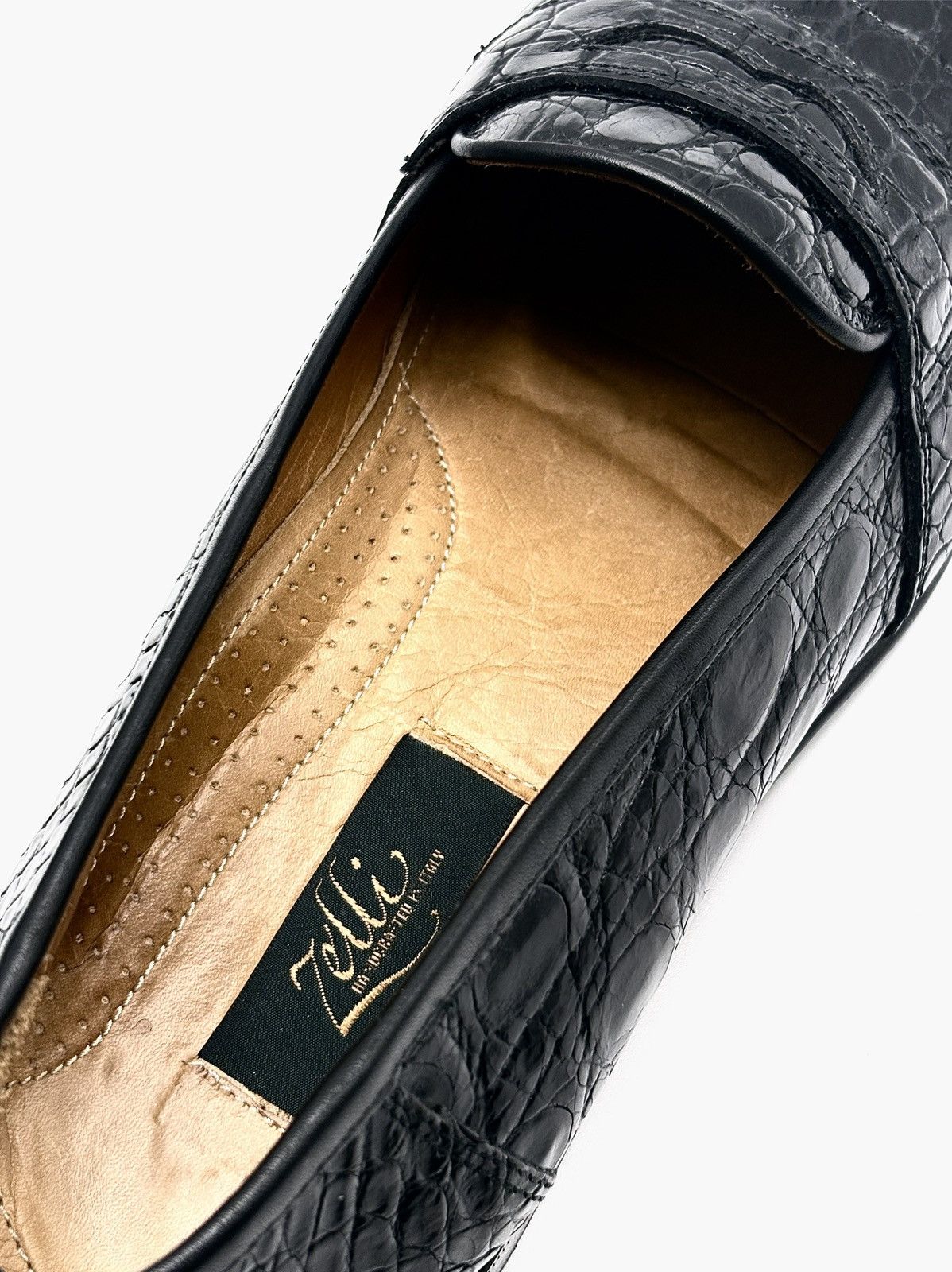 Zelli Zelli Tuscany Genuine Crocodile Leather Penny Loafers Size US 9.5 / EU 42-43 - 12 Thumbnail
