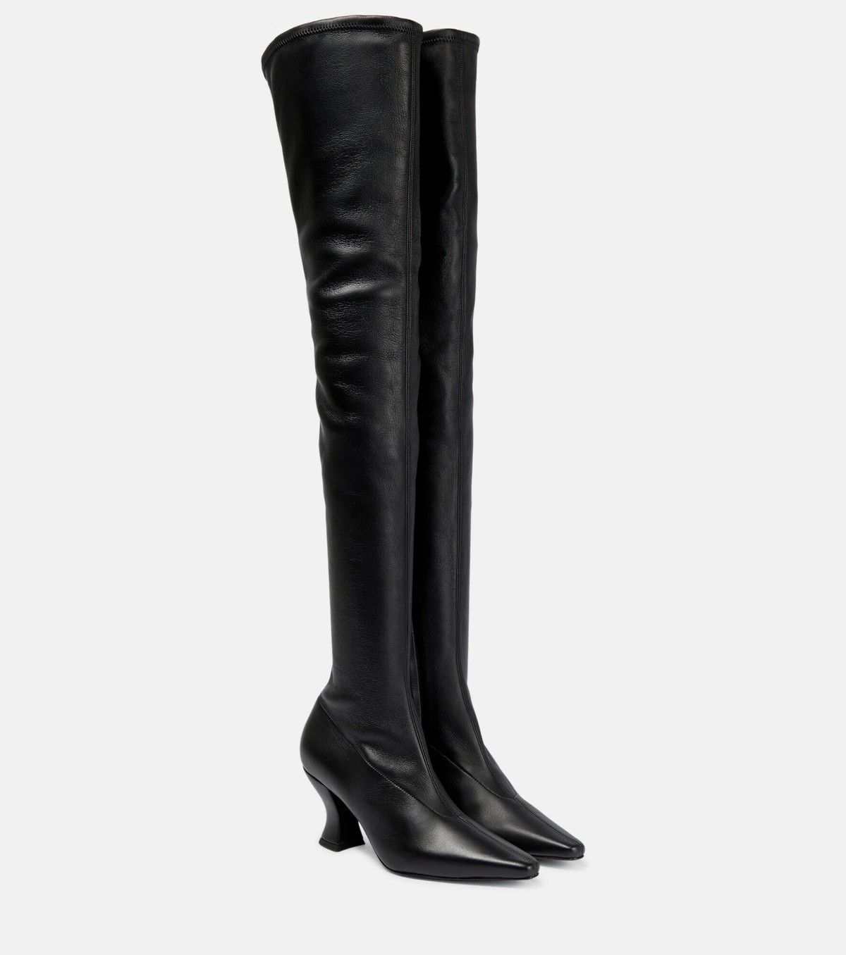 Bottega Veneta o1y0725 Leather Boots in Black Size US 6 / IT 36 - 1 Thumbnail