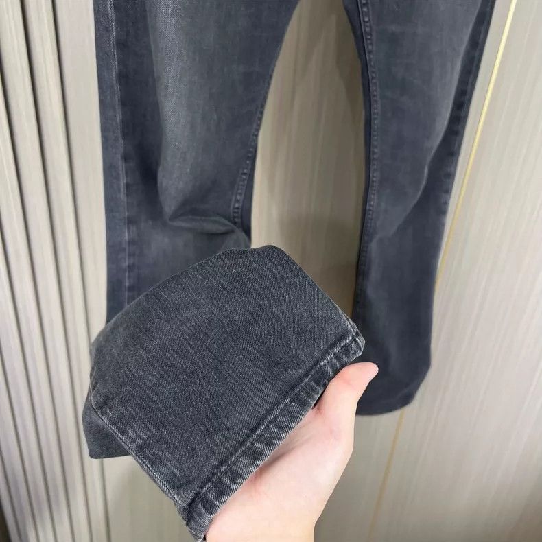 Balenciaga Balenciaga size 33 Black and Grey Washed Letter Jeans Size 32" / US 10 / IT 46 - 5 Thumbnail
