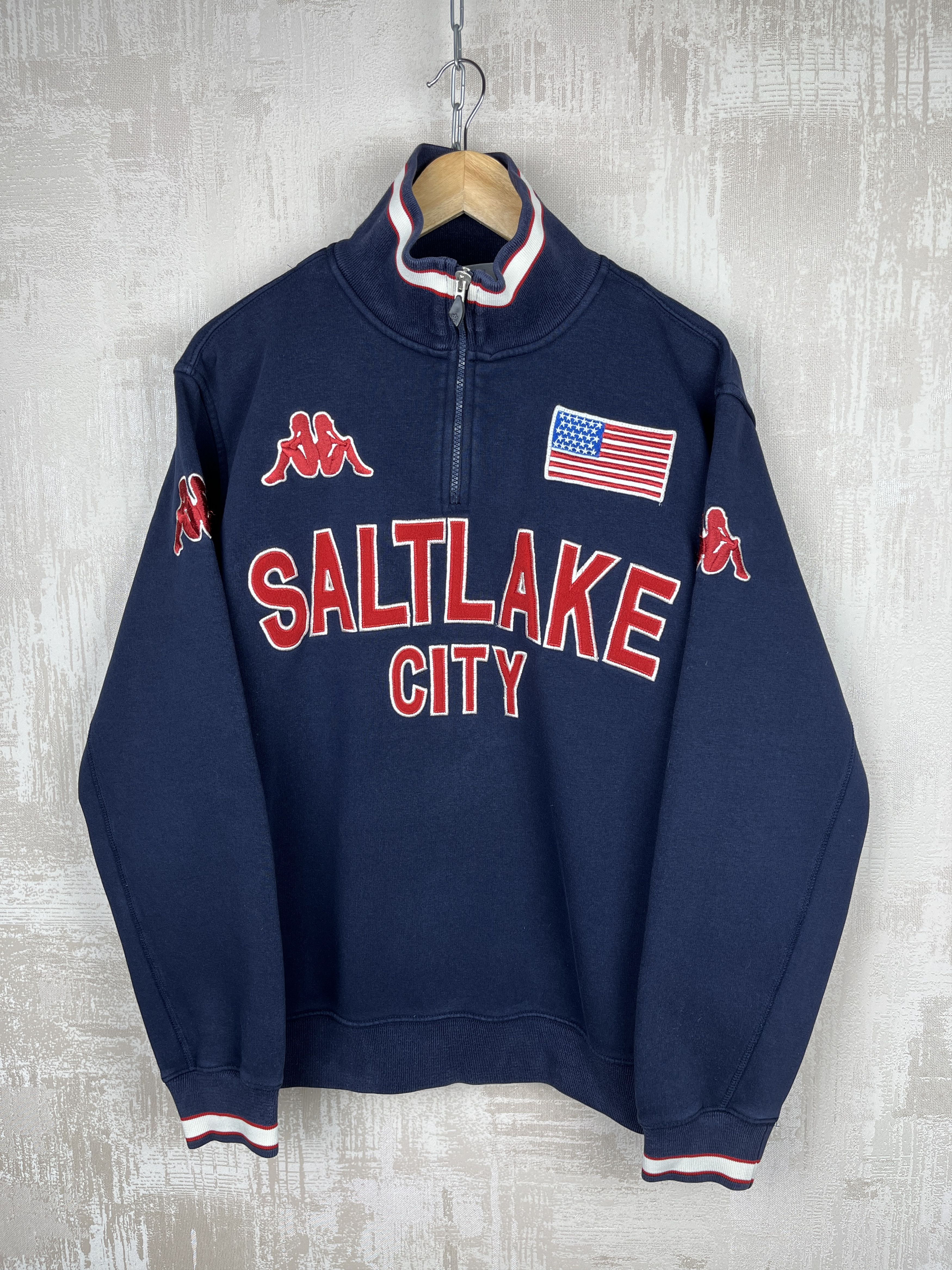 Kappa Salt Lake City USA Pullover Sweatshirt Half Zip Kappa Size US XL / EU 56 / 4 - 9 Thumbnail