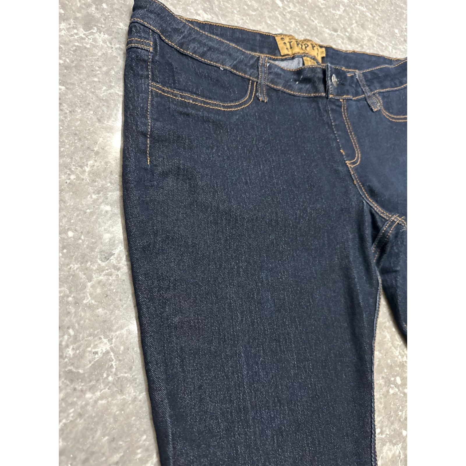 Trippen Tripp NYC Jeans Skinny Dark Wash JN2972 38x31 Size 15 Women Denim Logo Embroidered T Tag Vintage No Size 36" / US 14 / IT 50 - 7 Thumbnail