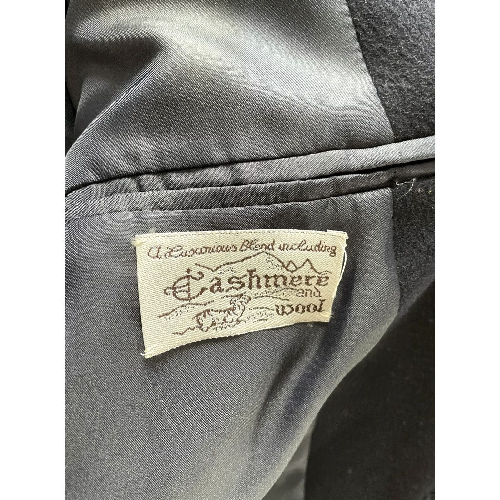 Vintage Rialto Coat Men 42 Wool Cashmere Blend Wool Tweed Button Overcoat Italy Blazer Jacket Size 42R - 7 Thumbnail