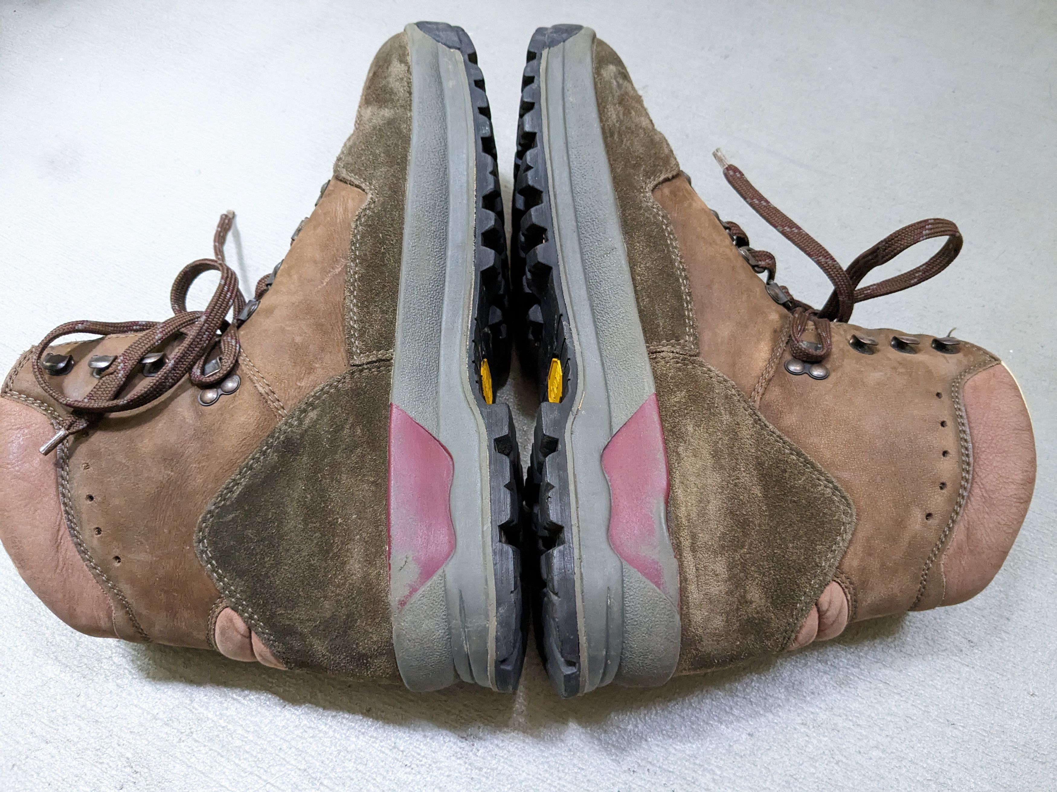 Vibram × Vintage Vintage Hiking Boots Size 12 Brown Suede Leather Lace Up Size US 12 / EU 45 - 10 Thumbnail