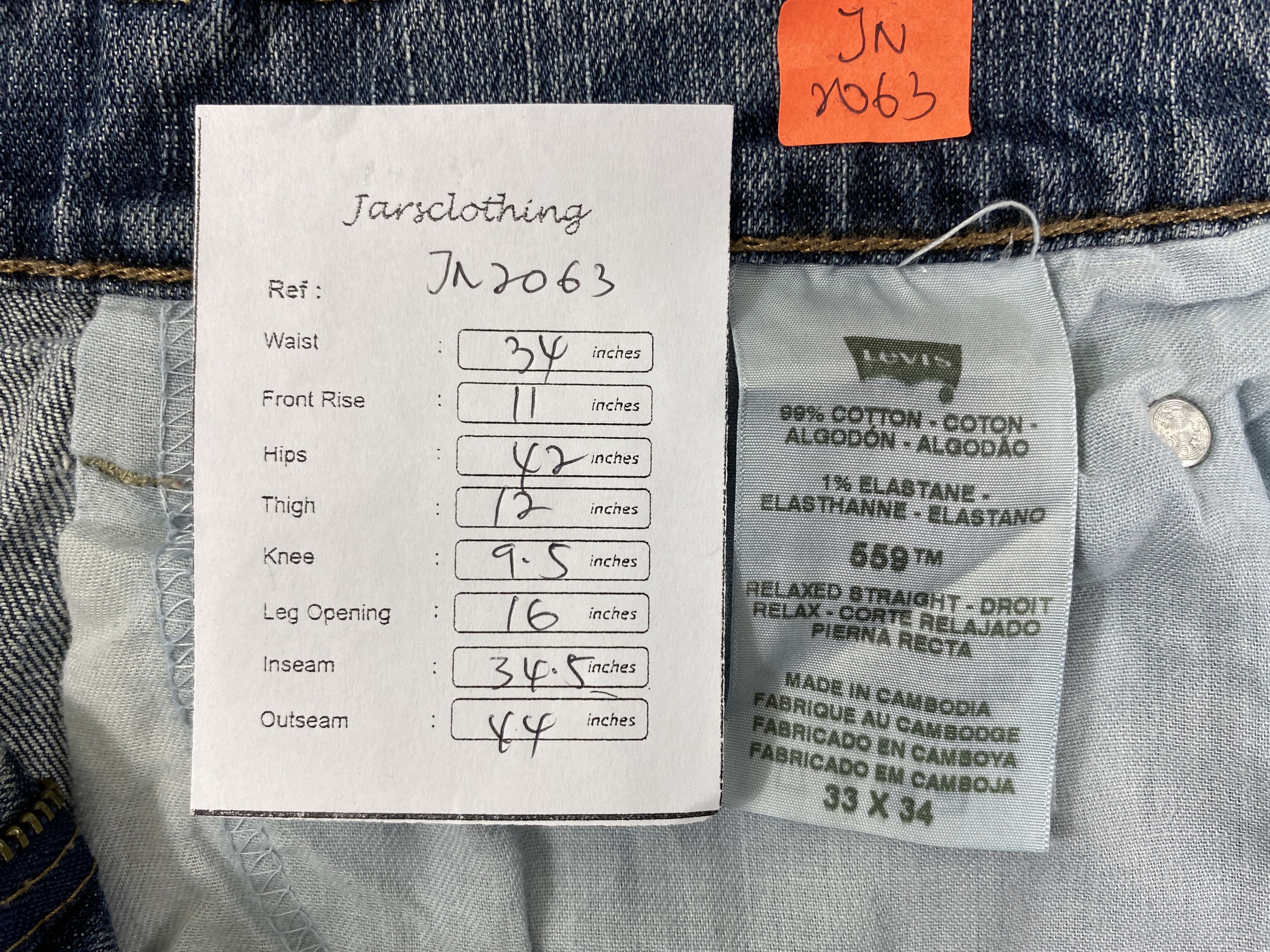 Levi's Distressed Grey Vintage Levi's 559 34x34.5 Denim -JN2063 Size US 34 / EU 50 - 8 Thumbnail