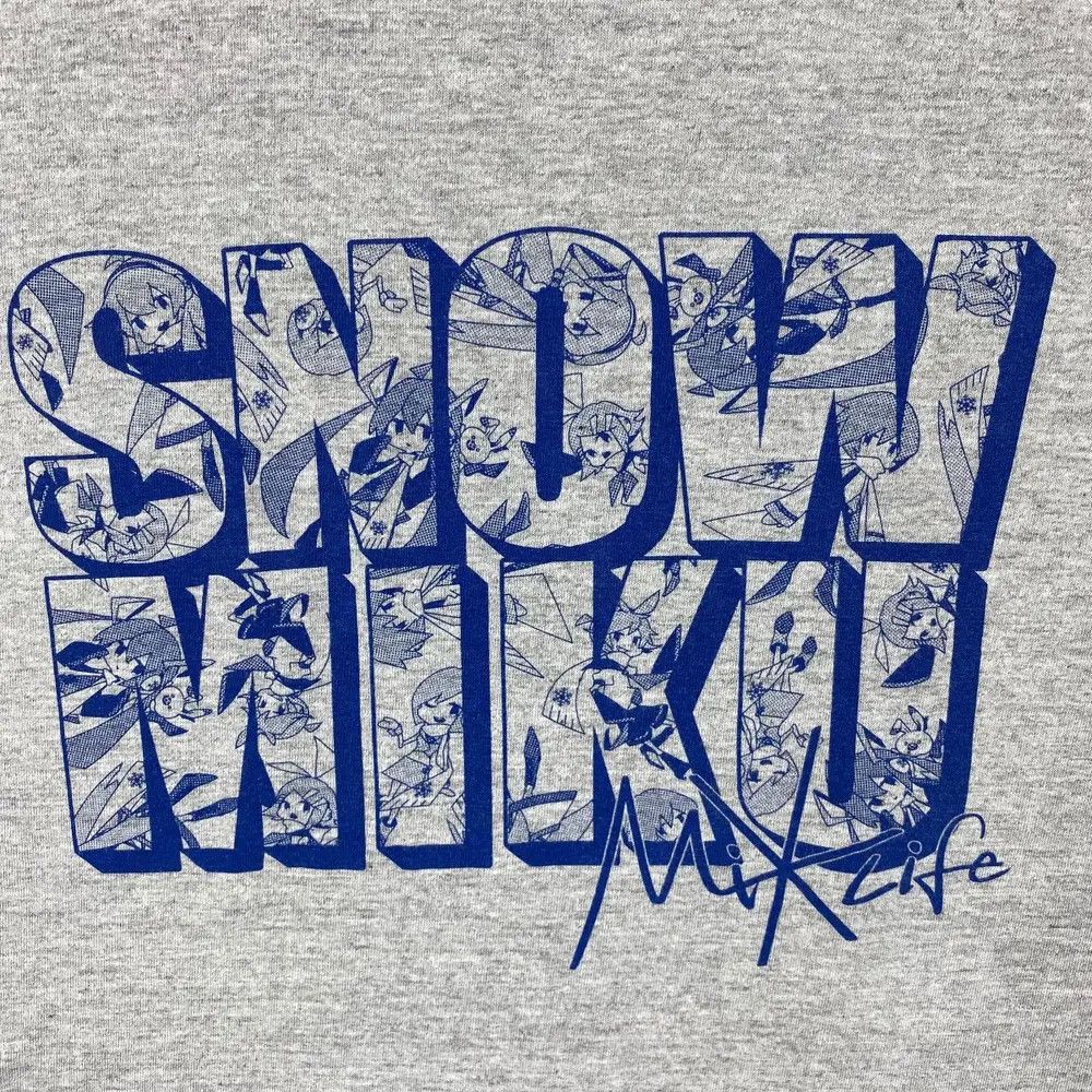 Anime SNOW MIKU Mix Life Vocaloid Idol Anime Graphic Tee Shirt Size US XL / EU 56 / 4 - 2 Thumbnail