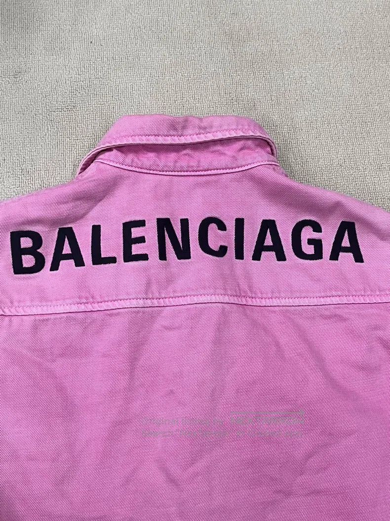 Balenciaga Balenciaga Solid color reverse logo letter printed denim j Size XXS / US 00 / IT 34 - 3 Thumbnail