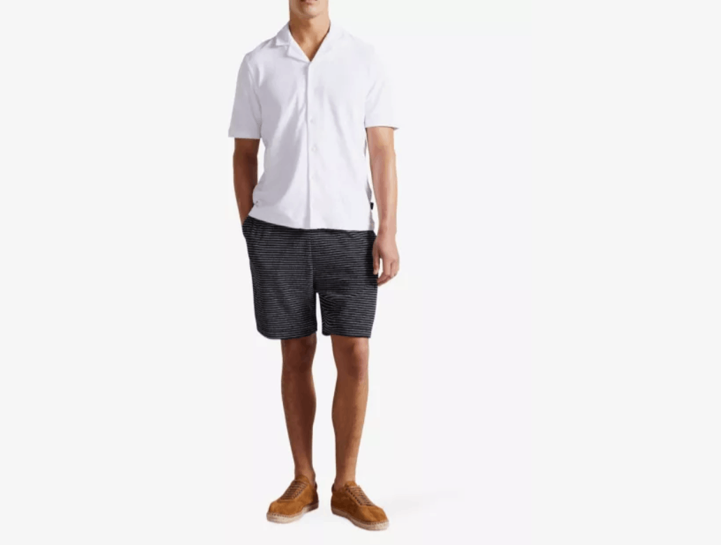 Ted Baker Ted Baker Terry Striped Sydner Shorts Navy / White 36 Size US 36 / EU 52 - 1 Thumbnail