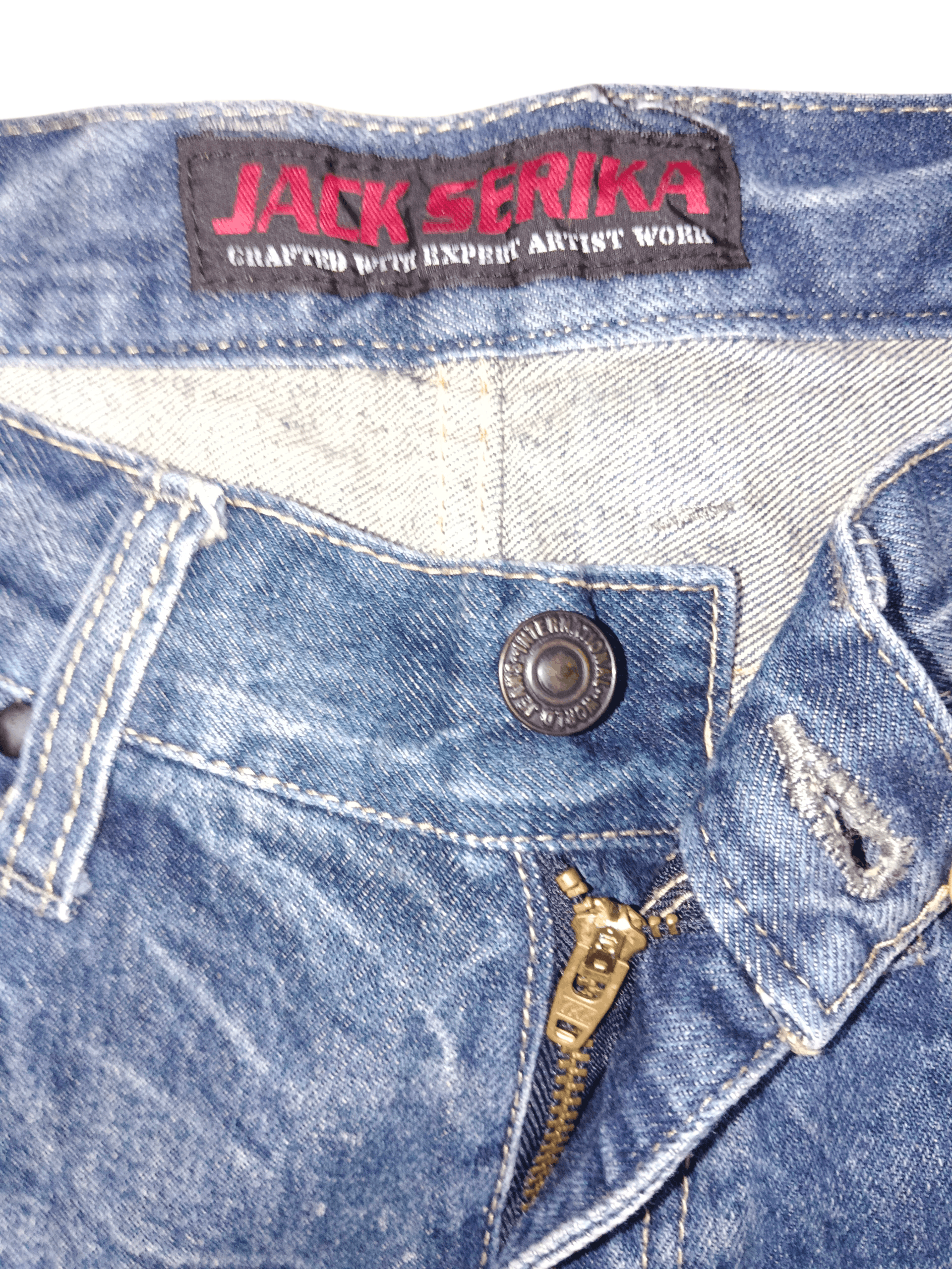 Japanese Brand 🔥FYE🔥 JACK SERIKA Punk Angel Wings Denim Size US 31 - 7 Thumbnail