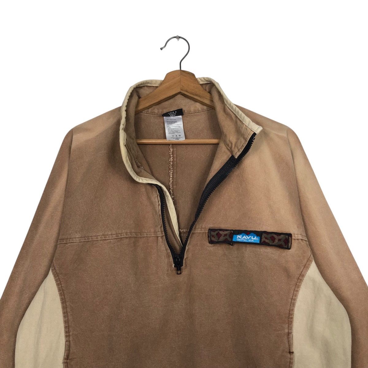 Japanese Brand 📌Vintage Half Zipper Jacket Kavu Duck Canvas Detroit Size US M / EU 48-50 / 2 - 13 Thumbnail