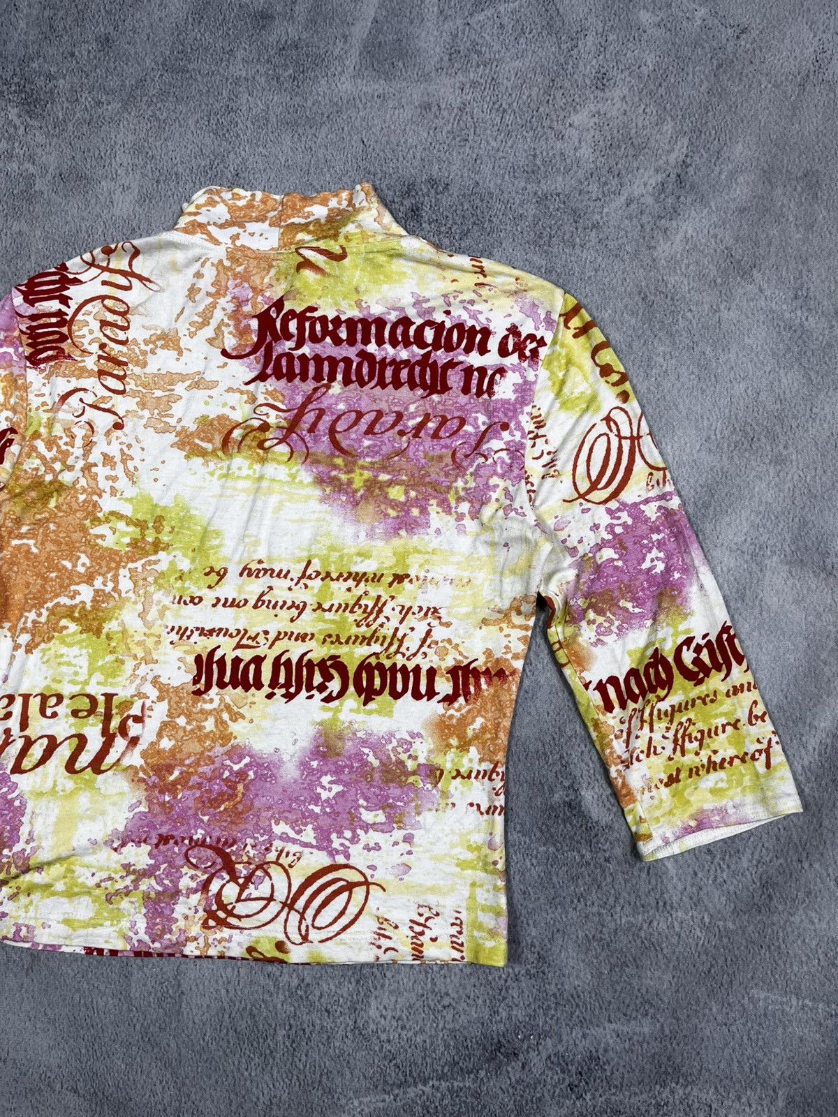 Japanese Brand × Vintage Vintage Y2K JPG style printed 00s 3/4 tee gazette Size S / US 4 / IT 40 - 9 Thumbnail