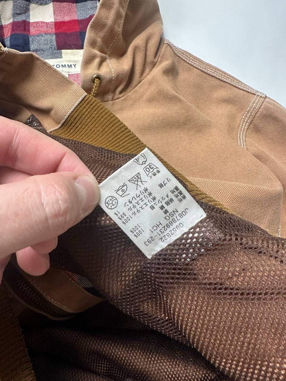 Tommy Hilfiger Vintage Tommy USA Hooded Denim Jacket Japan Vibes Camel Size US L / EU 52-54 / 3 - 8 Thumbnail