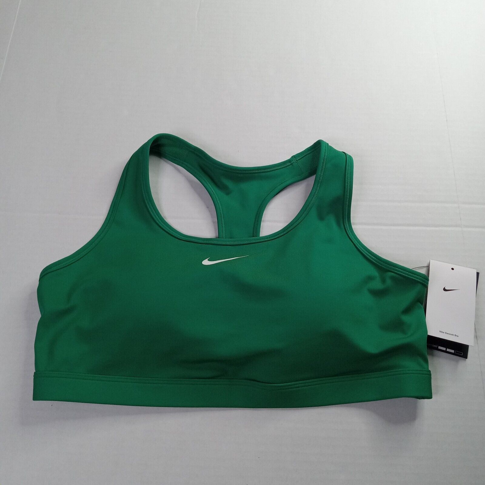 Nike Nike Dri-FIT Swoosh Medium Padded Sports Bra Women 2XL Green Size XXL / US 16-18 / IT 52-54 - 1 Thumbnail