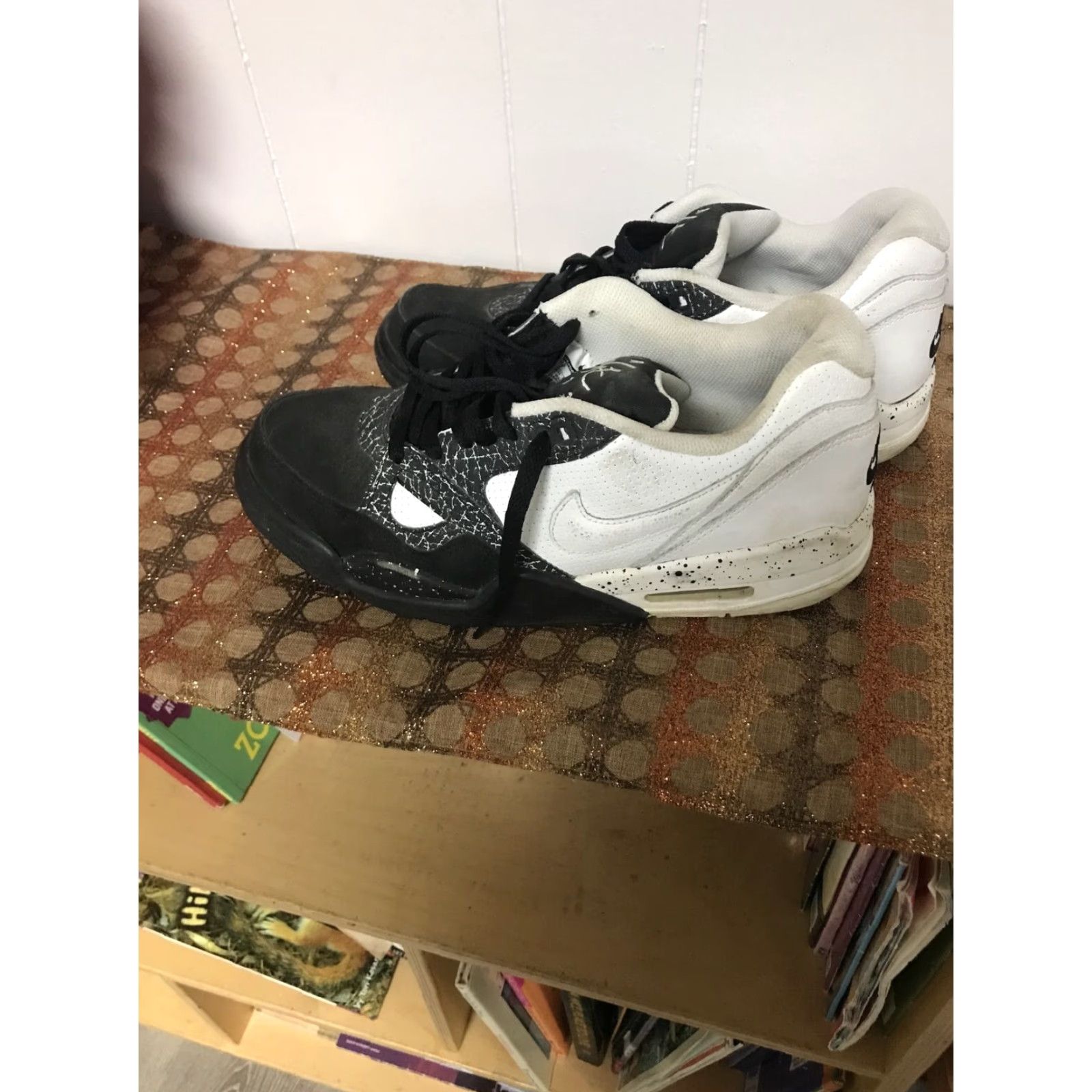 Nike Nike Flight 13 Oreo 599467-103 Sneaker Men Sz 7 Black White Leather Mid Top Vietnam 2013 Nike Flight Size US 7 / EU 40 - 4 Thumbnail