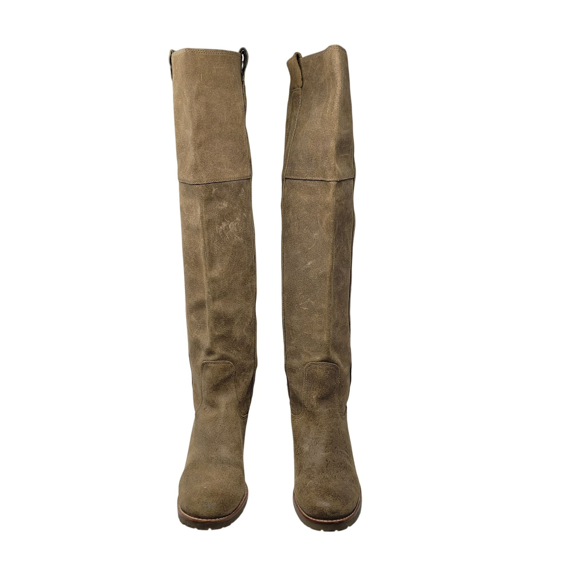 Other Report Belzer Over Knee Tan Suede Leather Boots Sz 7.5 Distr Size US 7.5 / IT 37.5 - 2 Thumbnail