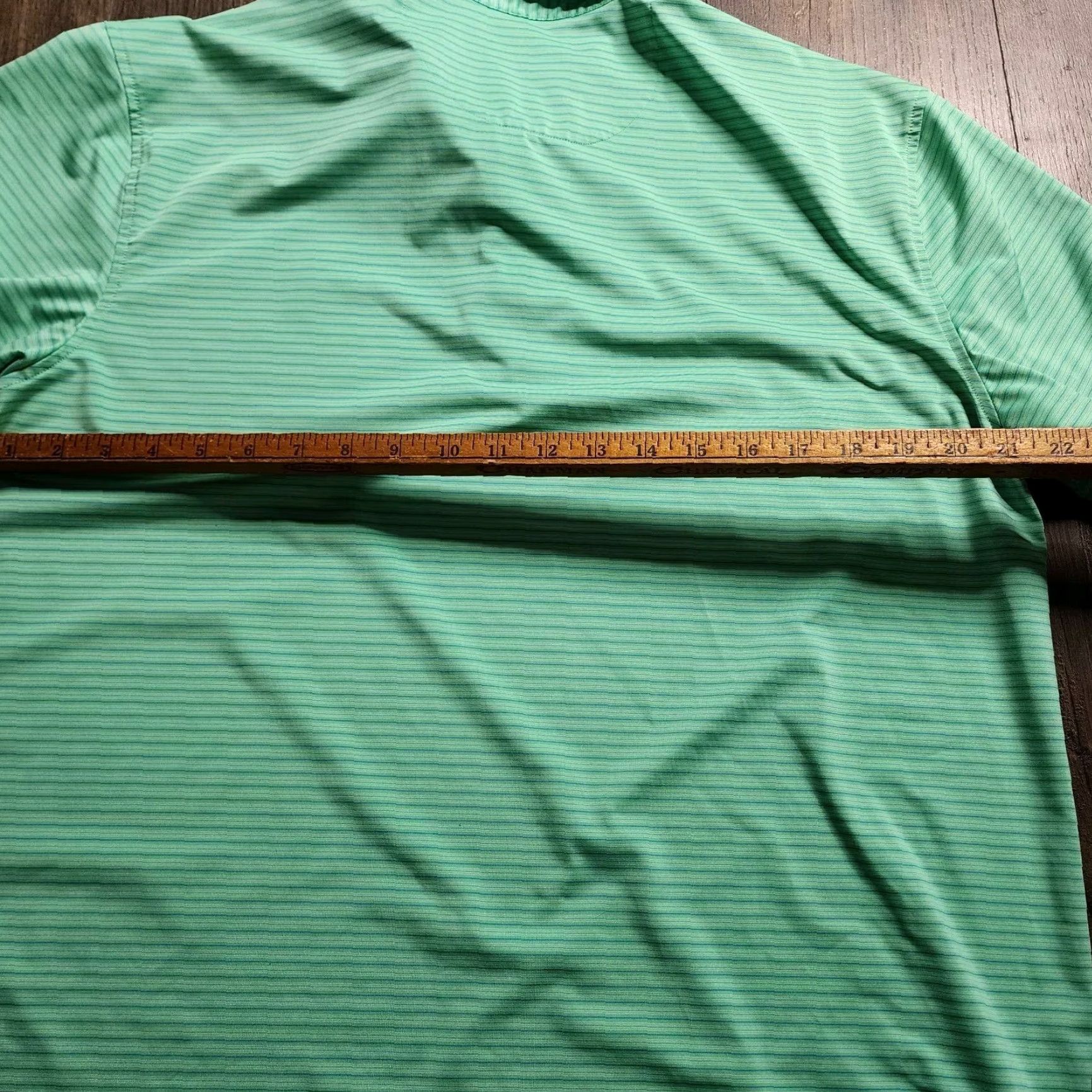 Vintage Masters Tech Polo Shirt Mens Large Golf Green Striped Short Sleeve Performance Size US L / EU 52-54 / 3 - 5 Thumbnail