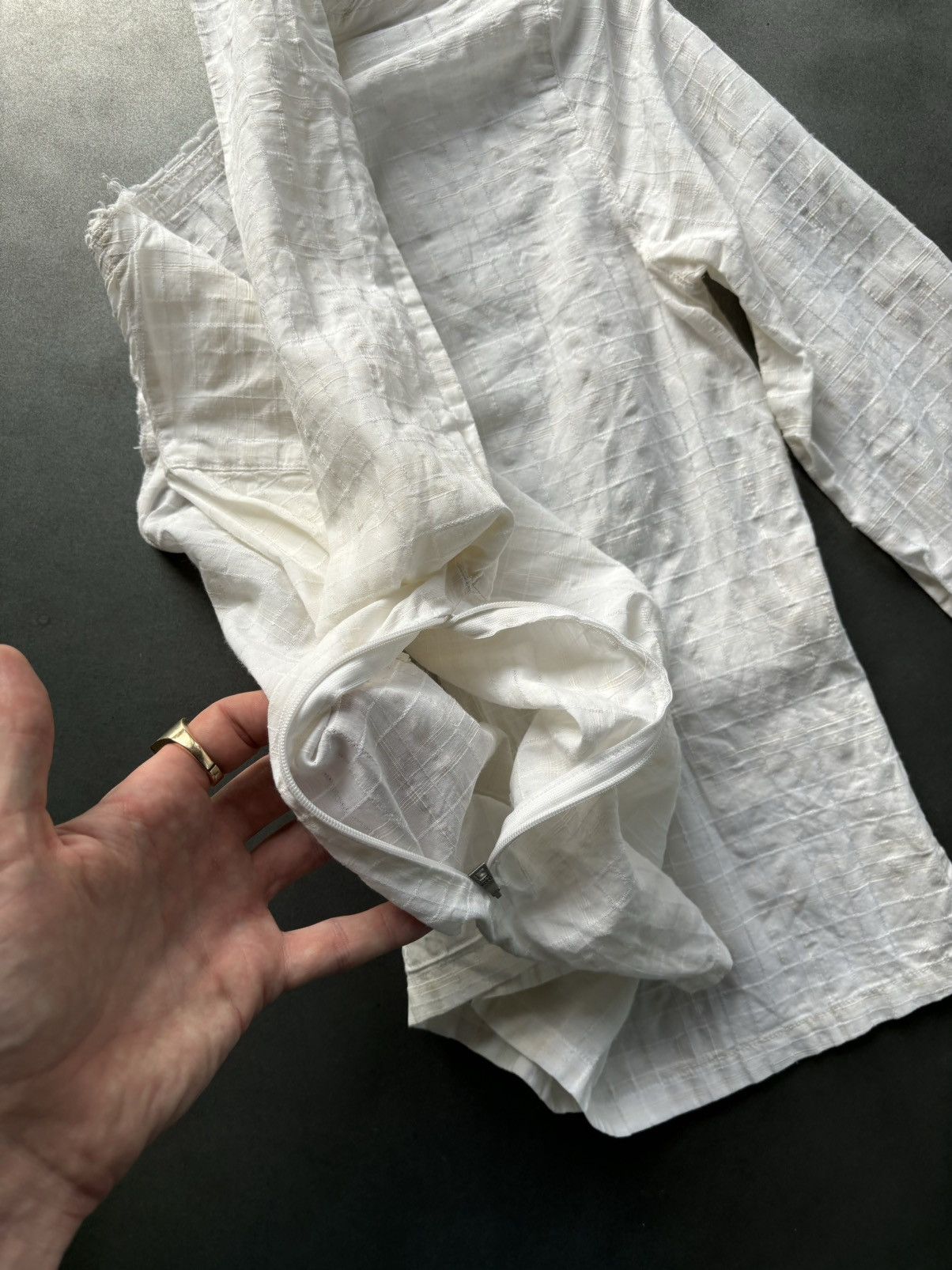Prada 2000s Prada Sport Shirt Vintage Linen Cotton Sheer Zipper 40 Size S / US 4 / IT 40 - 13 Thumbnail