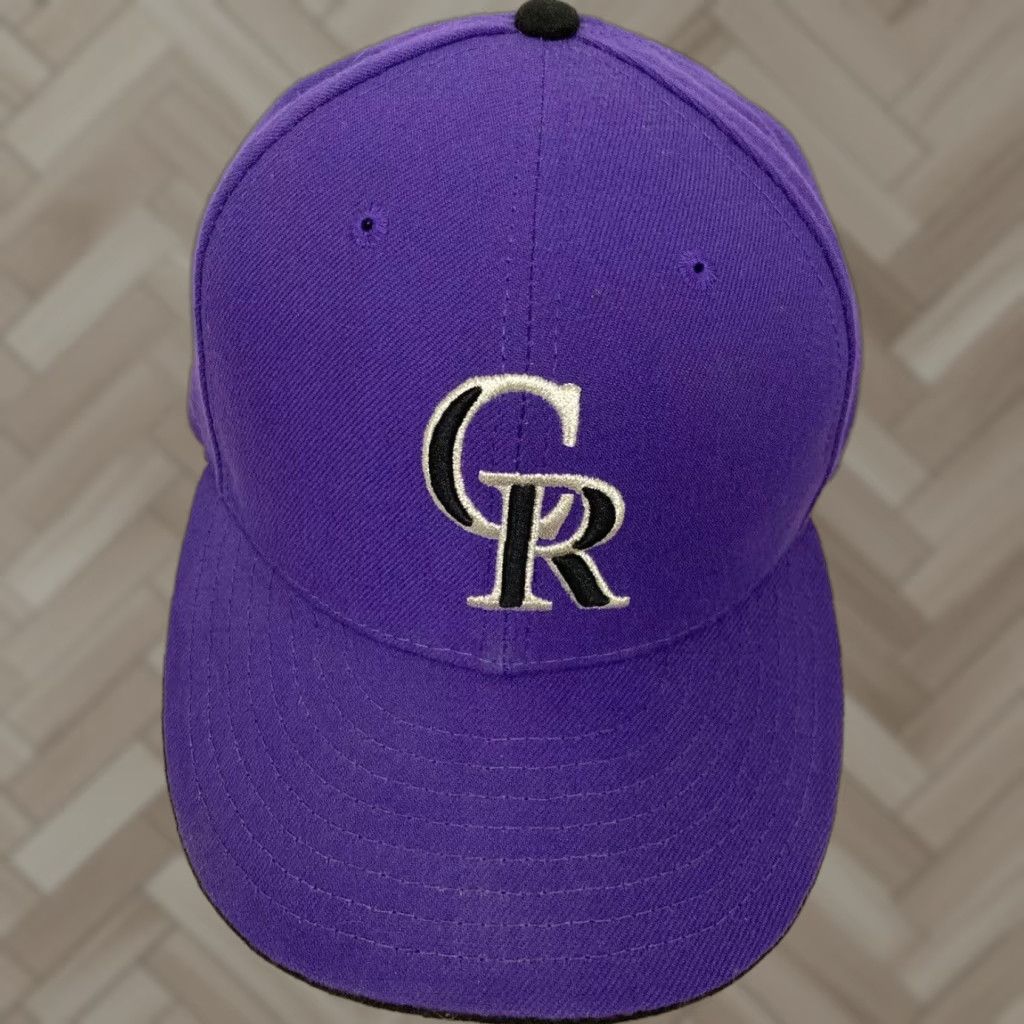 New Era Colorado Rockies New Era 59Fifty Baseball Hat Cap On-Field 7 1/2 Purple /456 Size ONE SIZE - 1 Thumbnail