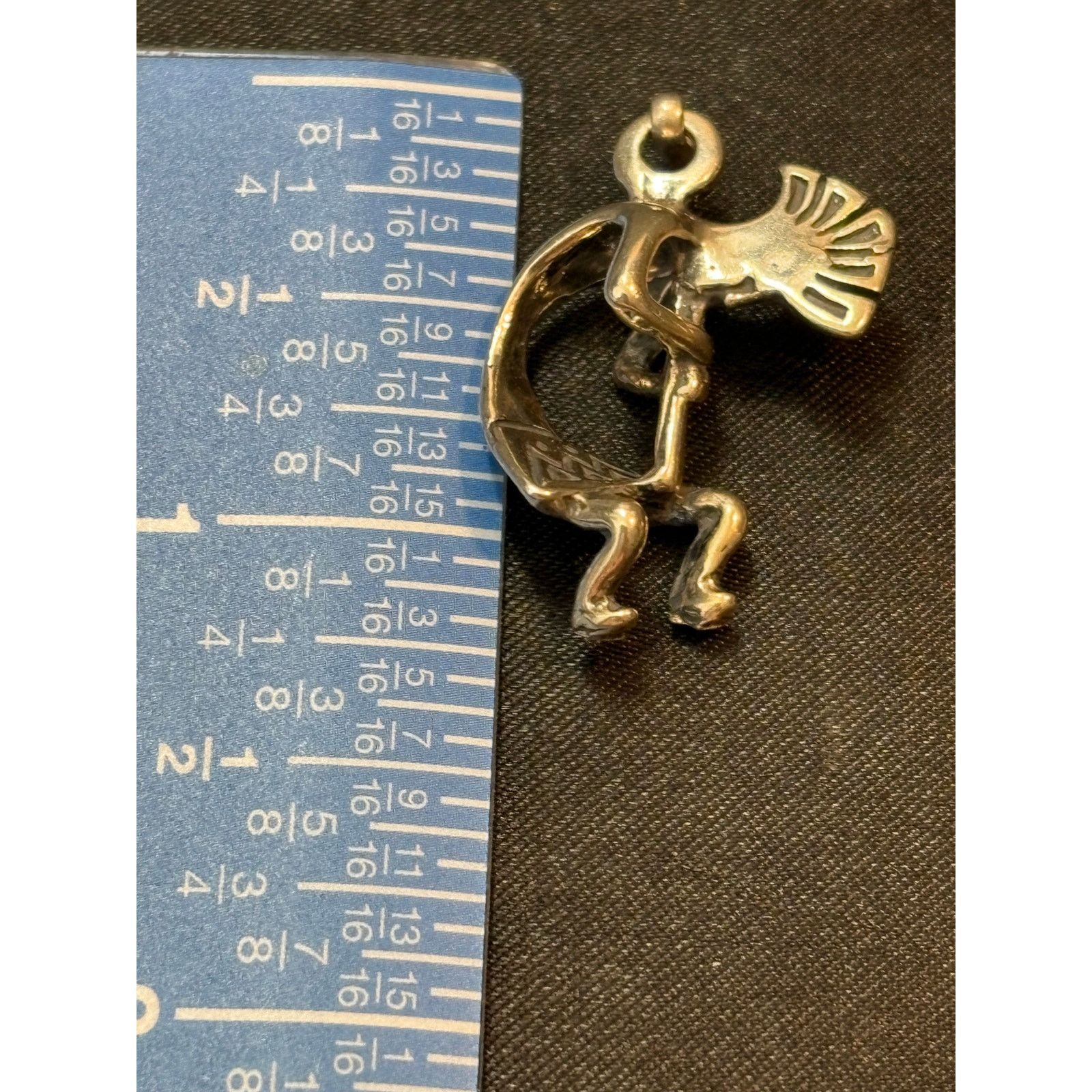 Other Vintage Sterling Silver Kokopelli Pendant 4 g 1.25" Size ONE SIZE - 3 Thumbnail
