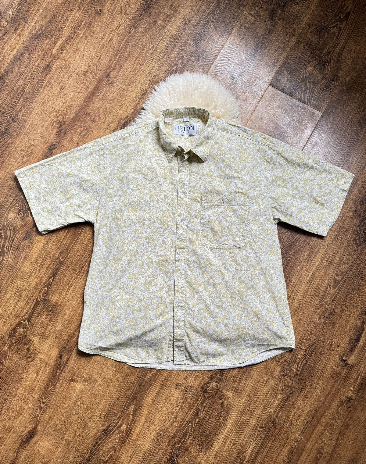 Eton Eton Short Sleeve Button Up Shirt Size US XL / EU 56 / 4 - 1 Thumbnail