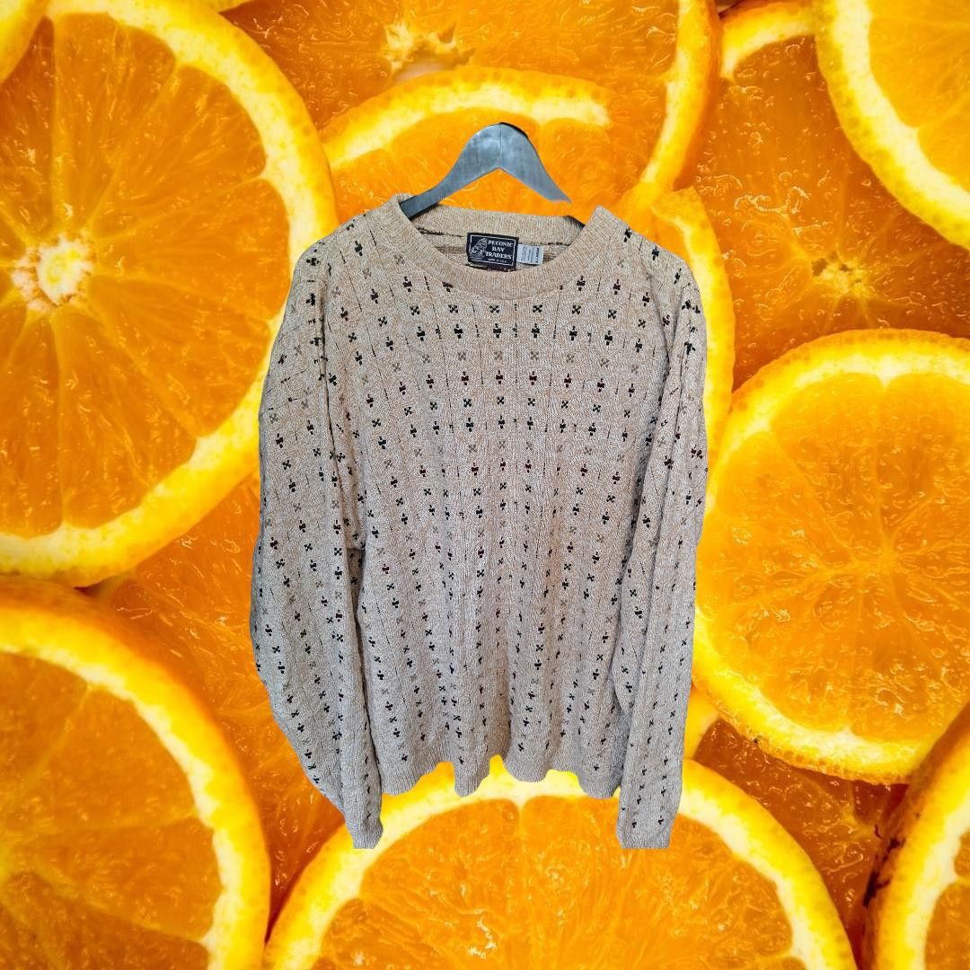 Other Peconic Bay Traders Tan with Design Crew Neck Sweater Size X Size US XL / EU 56 / 4 - 1 Thumbnail