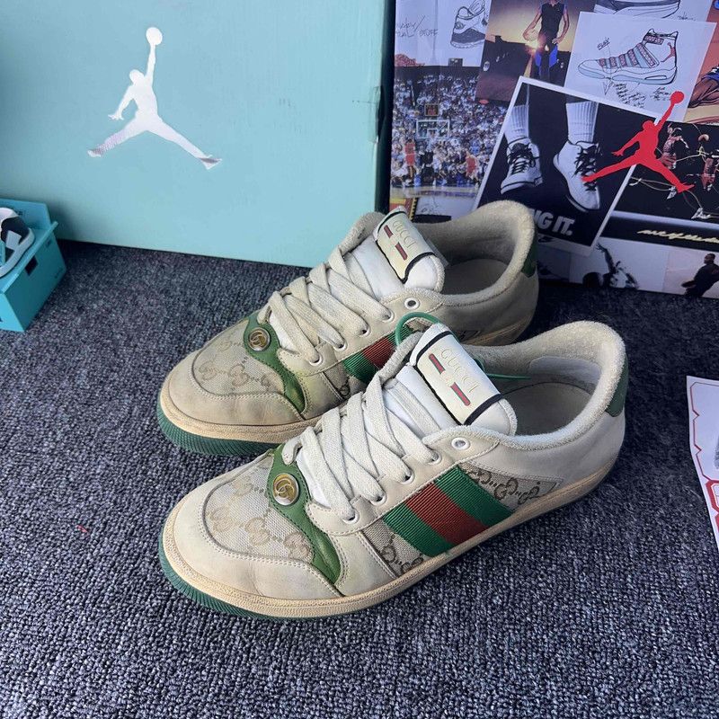 Gucci Gucci Screener Vintage Green Low-top Sneakers 0079 Size US 8.5 / EU 41-42 - 1 Thumbnail