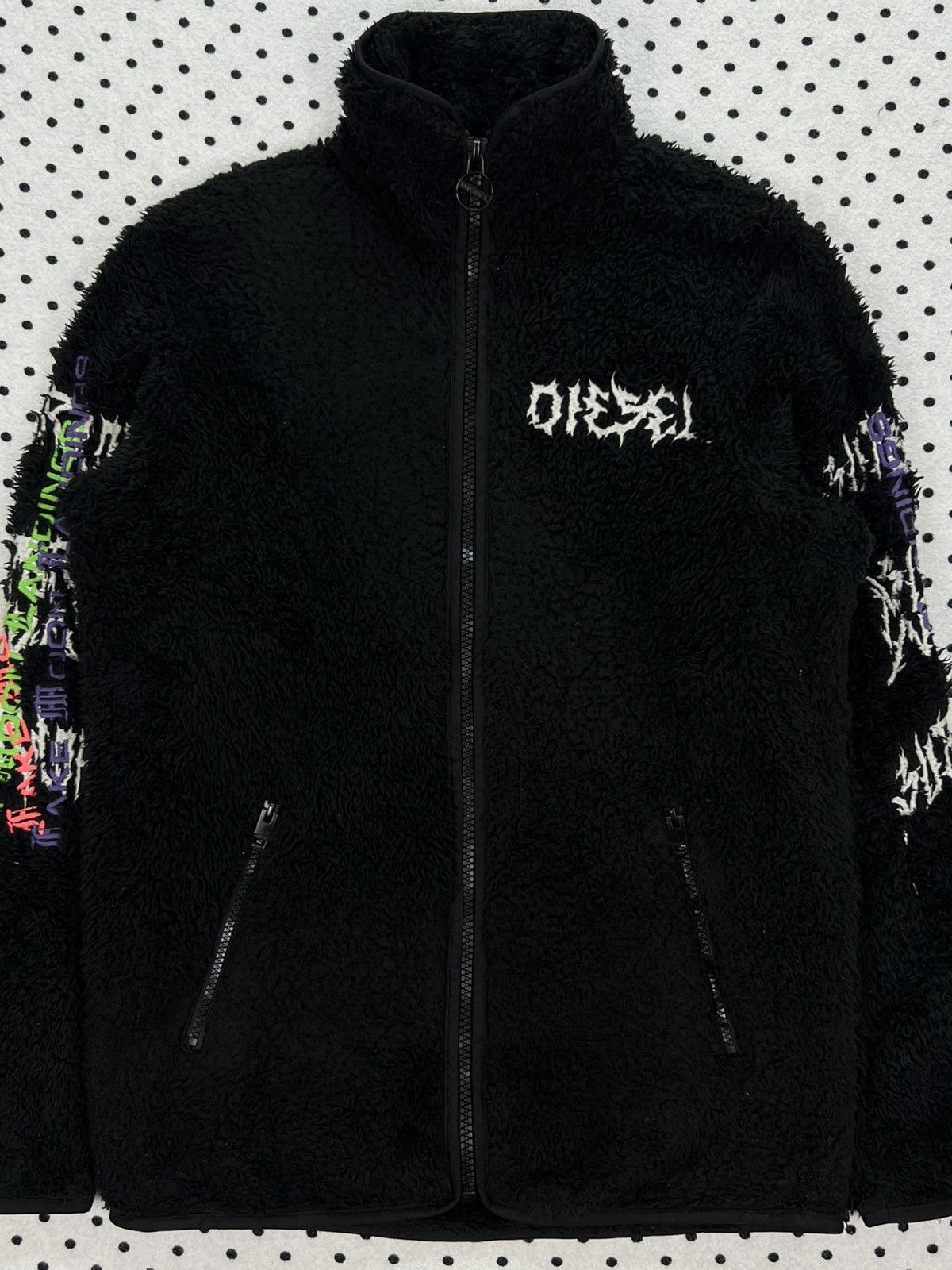 Diesel Diesel Embroidered Boa Fleece Jacket Size US XS / EU 42 / 0 - 3 Thumbnail