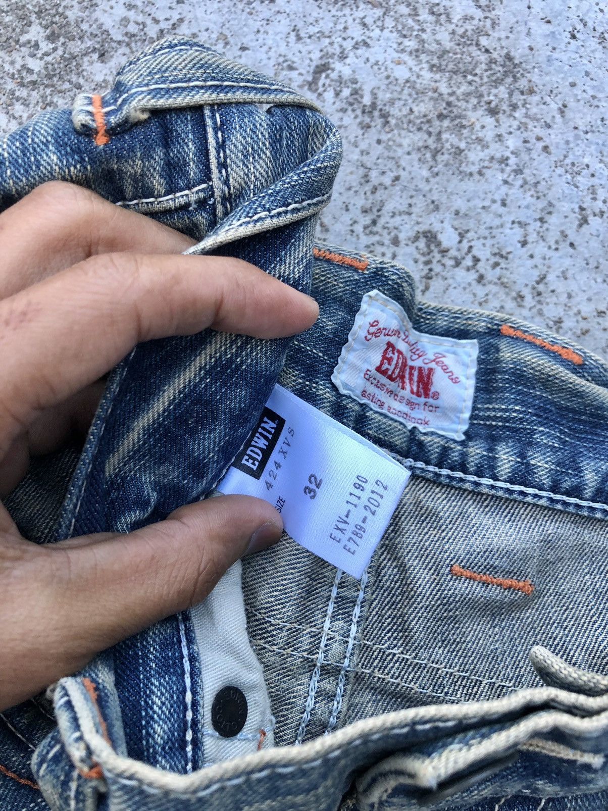 Edwin EDWIN XV RUSTY WASHED BLUE DENIM Size US 33 - 3 Thumbnail