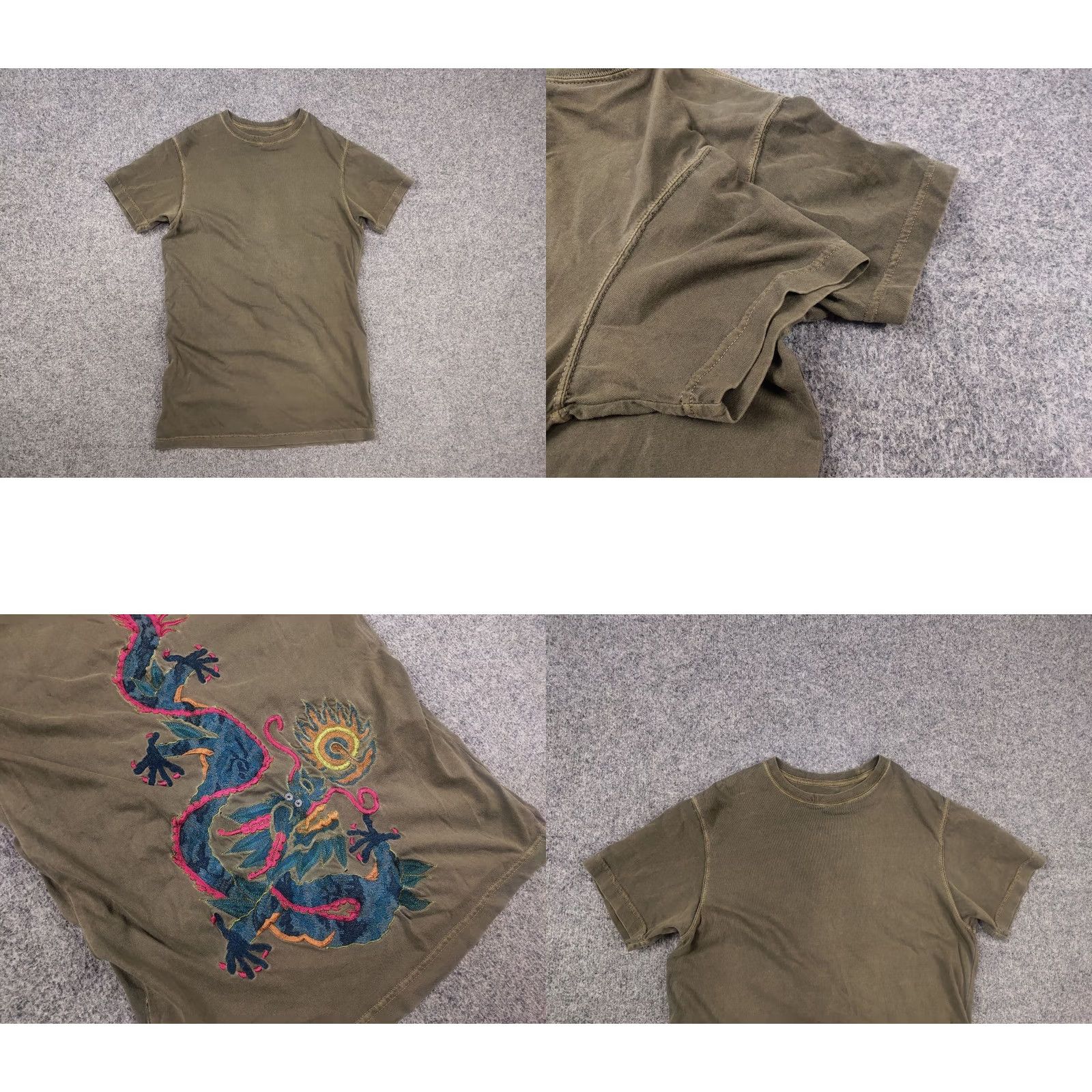 Maharishi VINTAGE Maharishi Japanese Dragon Overprint Embroidered Green T-shirt Tee Size US S / EU 44-46 / 1 - 8 Thumbnail