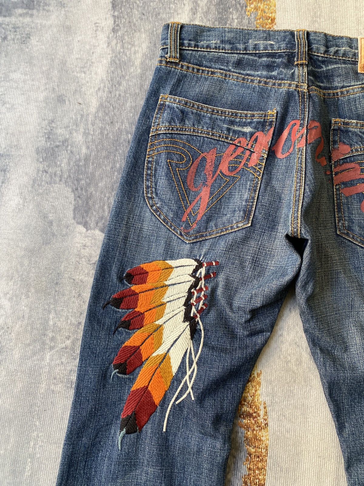 ARIZONA FREEDOM Arizona Geronimo Tribes American Indian Design Denim Size US 30 / EU 46 - 14 Thumbnail