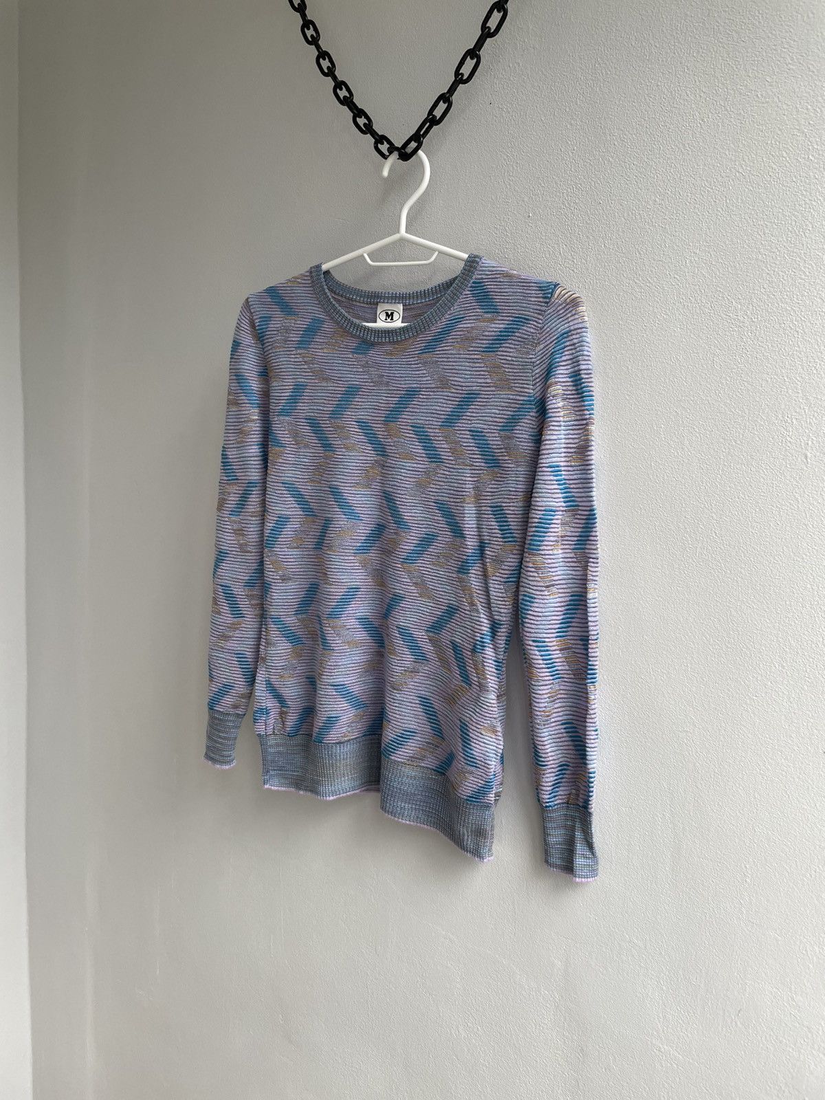 Missoni MISSONI Textured Thin Knit Pullover Sweater Top Long Sleeve Size L / US 10 / IT 46 - 2 Thumbnail