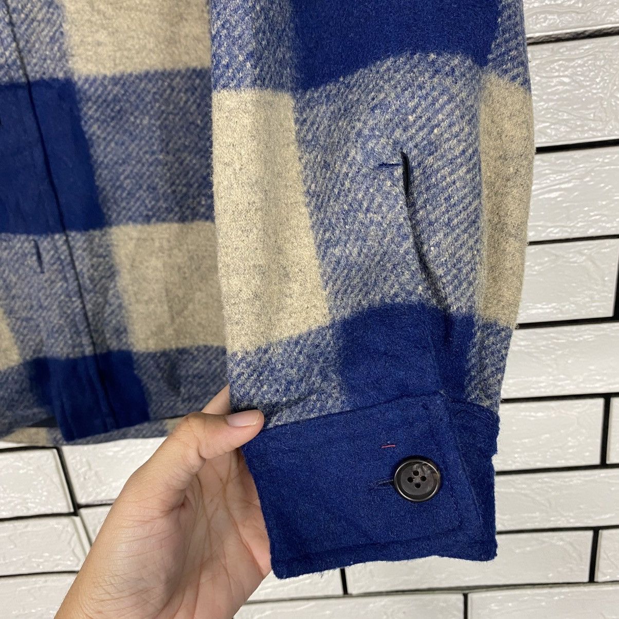 Japanese Brand 📌Vintage Wool Button Jacket Uniqlo Tartan Issey Miyake Size US S / EU 44-46 / 1 - 16 Thumbnail