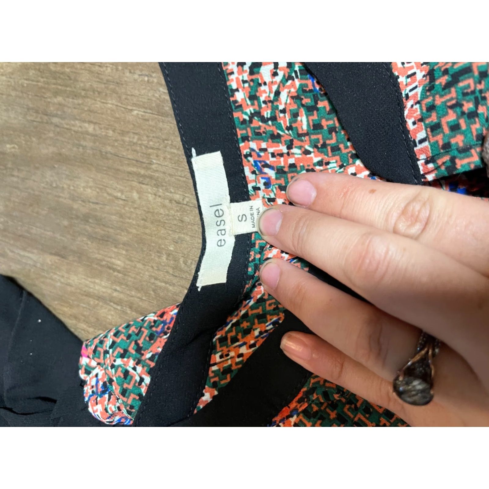 Vintage Easel Blouse Shirt Womens Small S Black Tie Front Short Sleeve Casual Coverup Sheer Lis Fall Spring Summer Winter Size S / US 4 / IT 40 - 4 Thumbnail