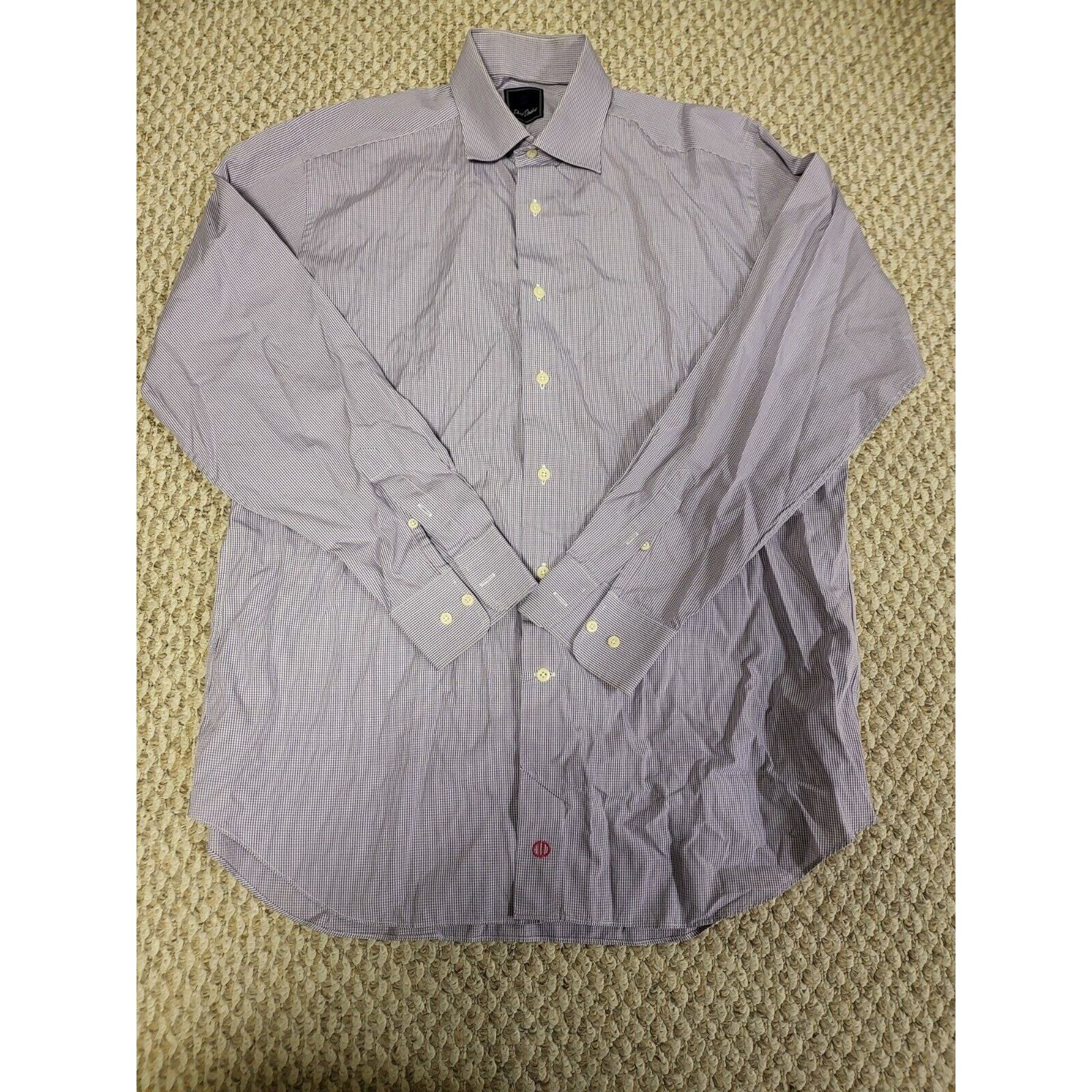 David Donahue David Donahue Mens Dress Shirt 16.5 34/35 100% Cotton Size US L / EU 52-54 / 3 - 1 Thumbnail