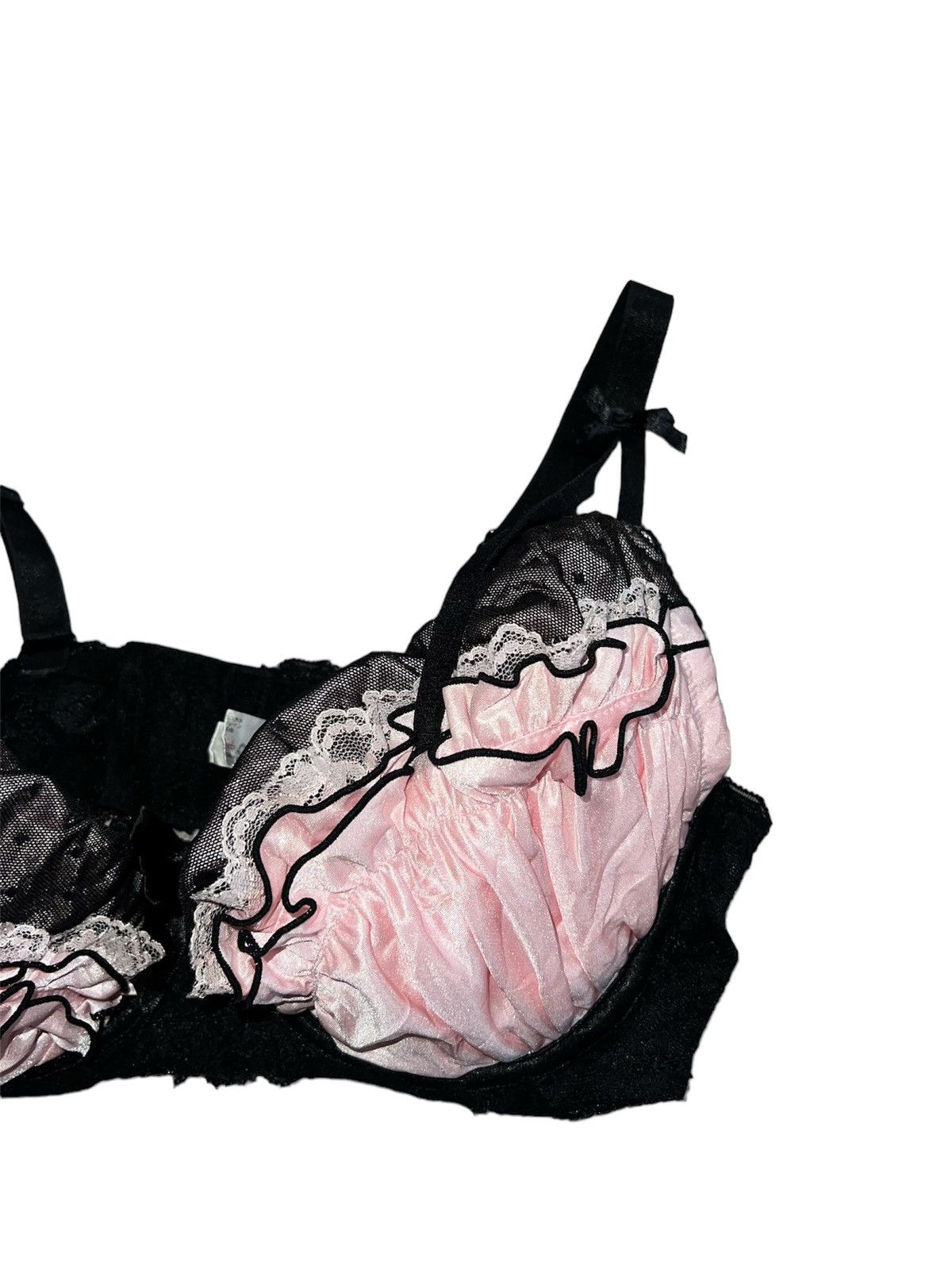Japanese Brand Gyaru Ma*rs vibe pastel pink lace bra 💞🎀 Size ONE SIZE - 3 Thumbnail