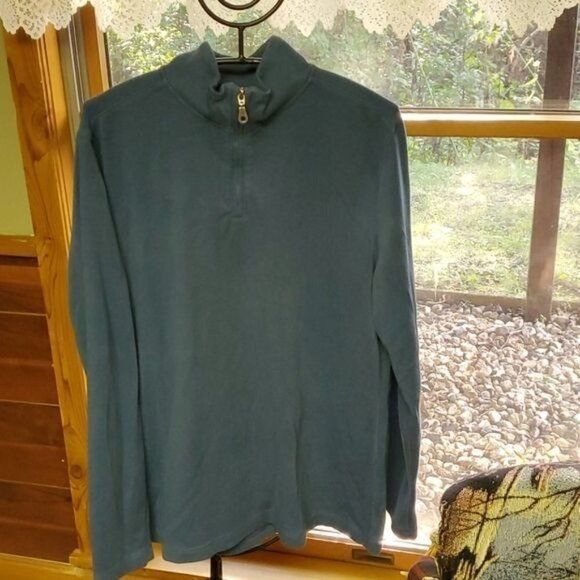 Apt. 9 Apt. 9 1/4 Zip Long Sleeve Sz. XL Teal Pullover Shirt Size US XL / EU 56 / 4 - 2 Thumbnail