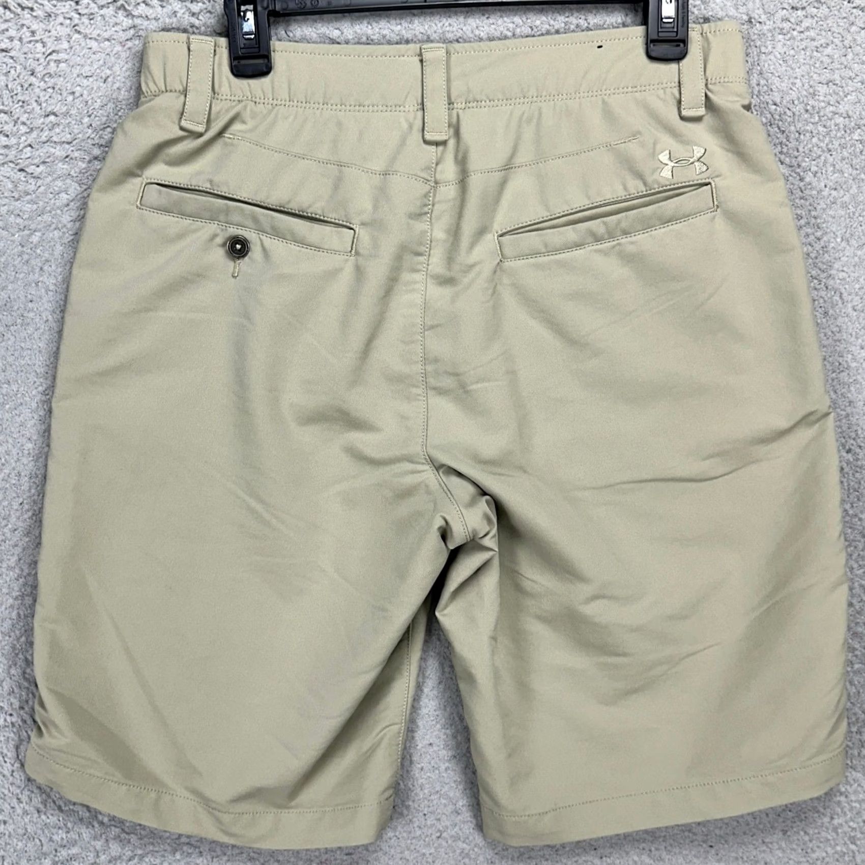 Under Armour Under Armour Mens Hiking Shorts 32 Tan Nylon Blend Flat Front Stretch Heat Gear Outdoor Size US 32 / EU 48 - 2 Thumbnail