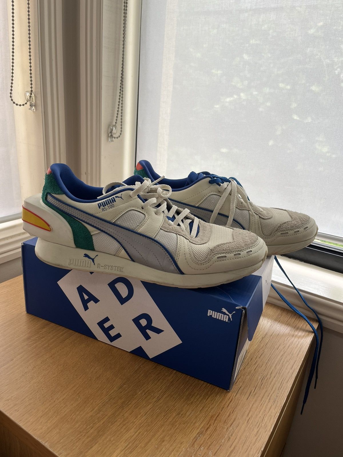 image of Ader Error x Puma Rs100 Sneakers in White, Men's (Size 9)