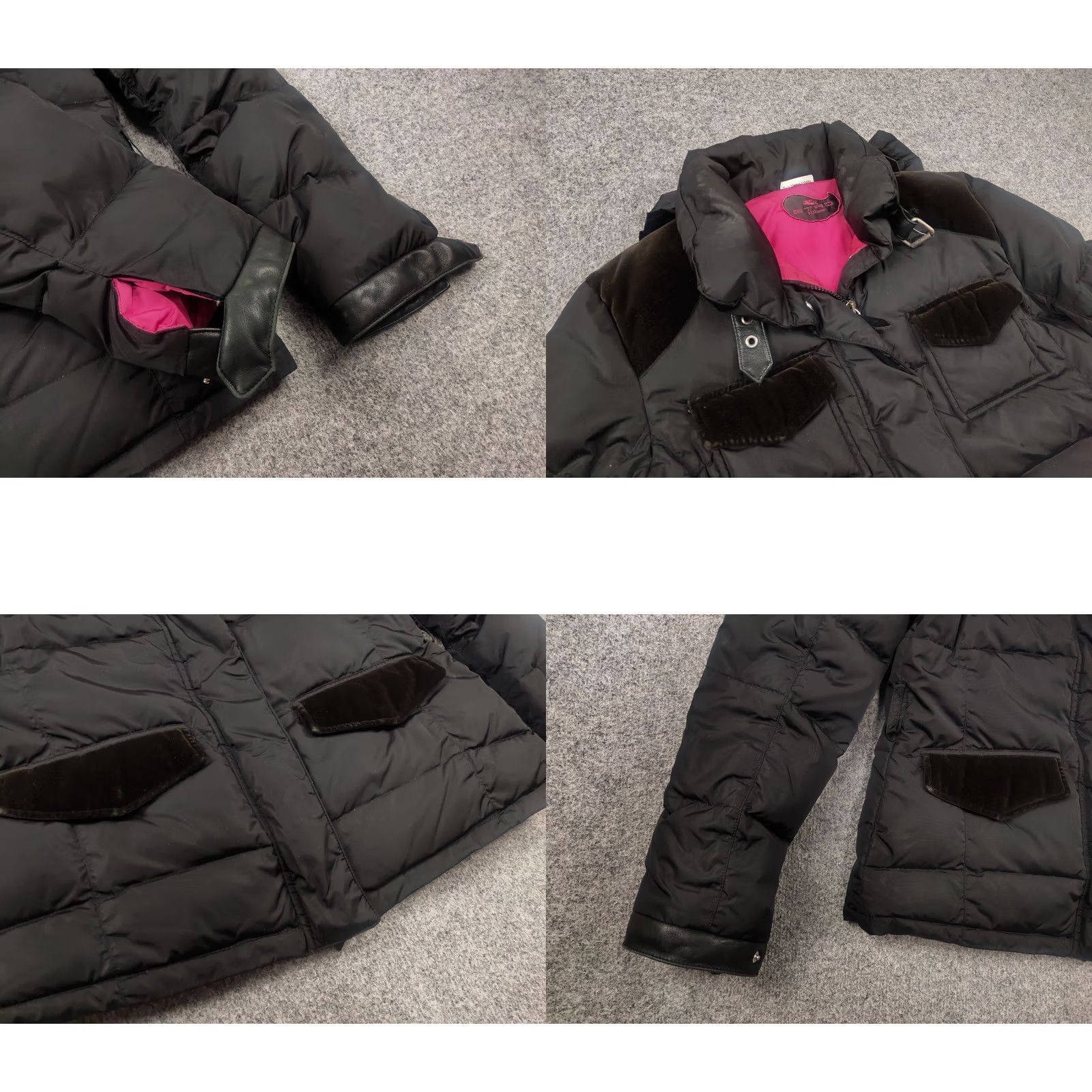 Etro Etro Milano Design Black quilted puffer down Hooded Pocket Jacket Adult M Black Down Etro Milano Design Quilted Jacket Size M / US 6-8 / IT 42-44 - 8 Thumbnail