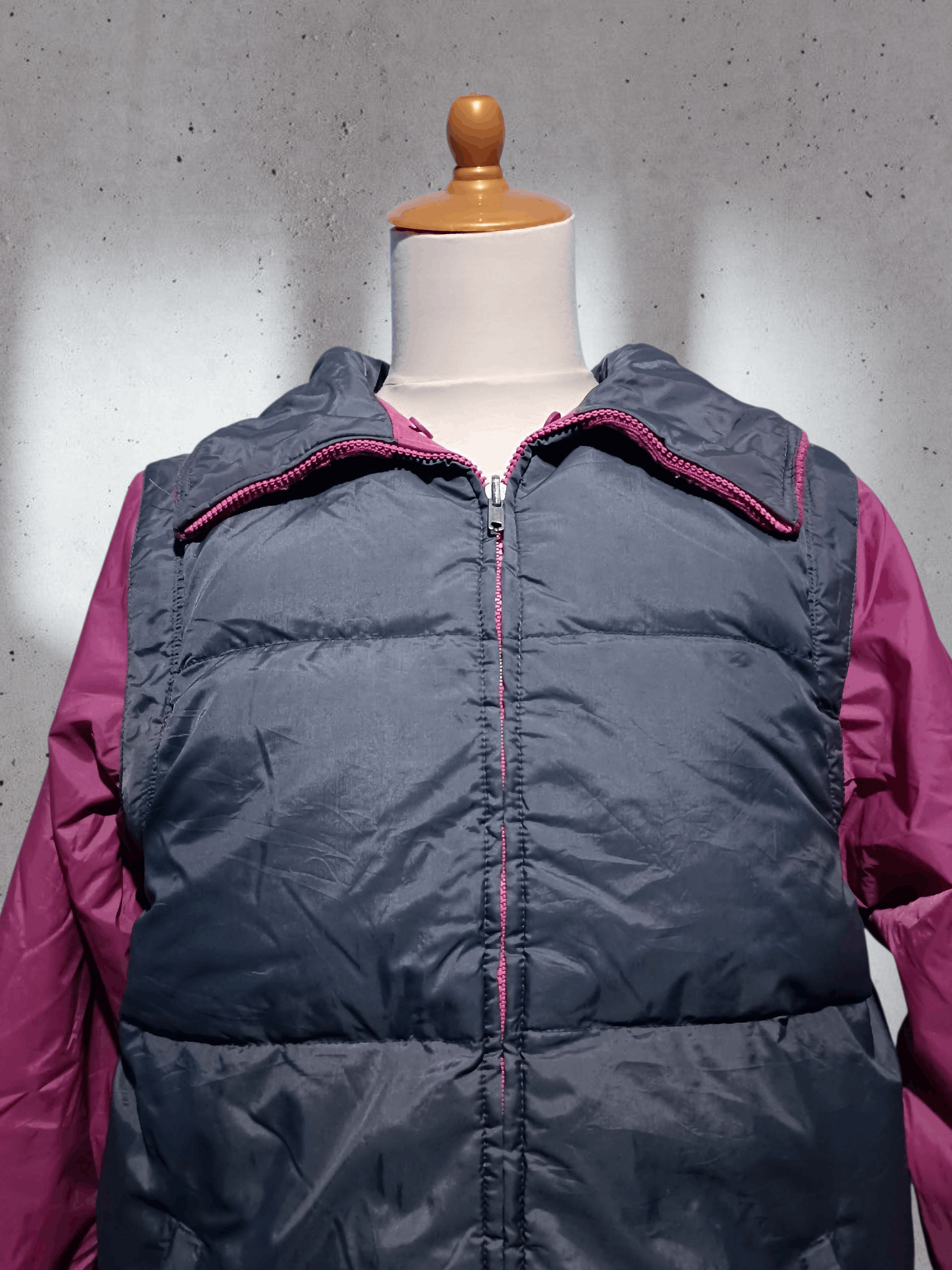 Japanese Brand Two Tone Convertible Puffer Down Jacket Size US L / EU 52-54 / 3 - 5 Thumbnail