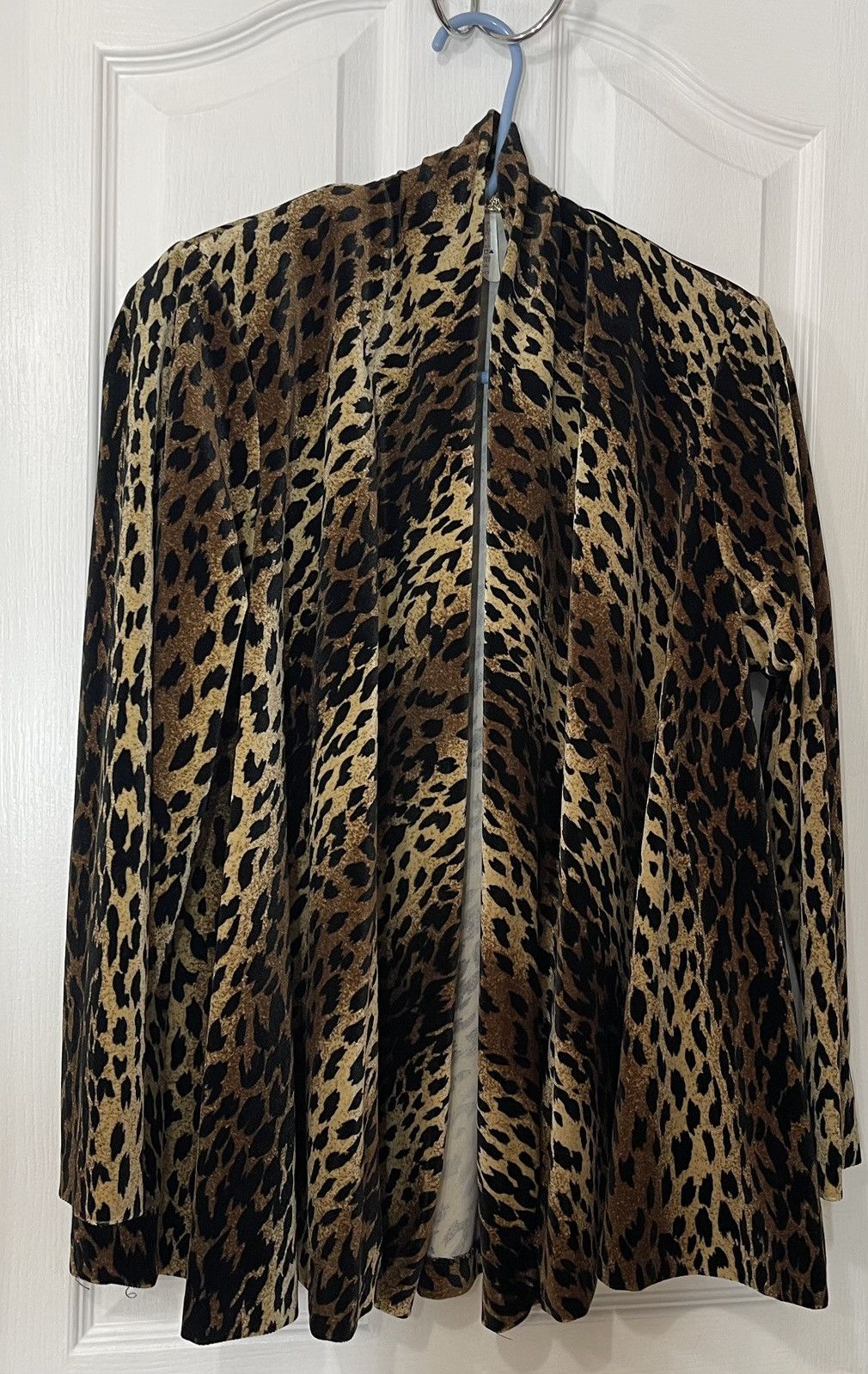 Vintage Vintage R&K Evenings Leopard Velvet Jacket/Blazer Size S / US 4 / IT 40 - 1 Thumbnail