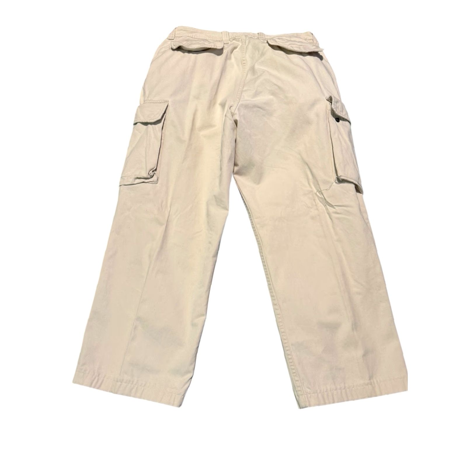 Polo Ralph Lauren VINTAGE Polo Jeans Co Ralph Lauren Cargo Pants Mens 38x30 White Military Surplus Cargo Pants / Workwear / 90s / Army / Outdoors Mens White Cotton Size US M / EU 48-50 / 2 - 6 Thumbnail