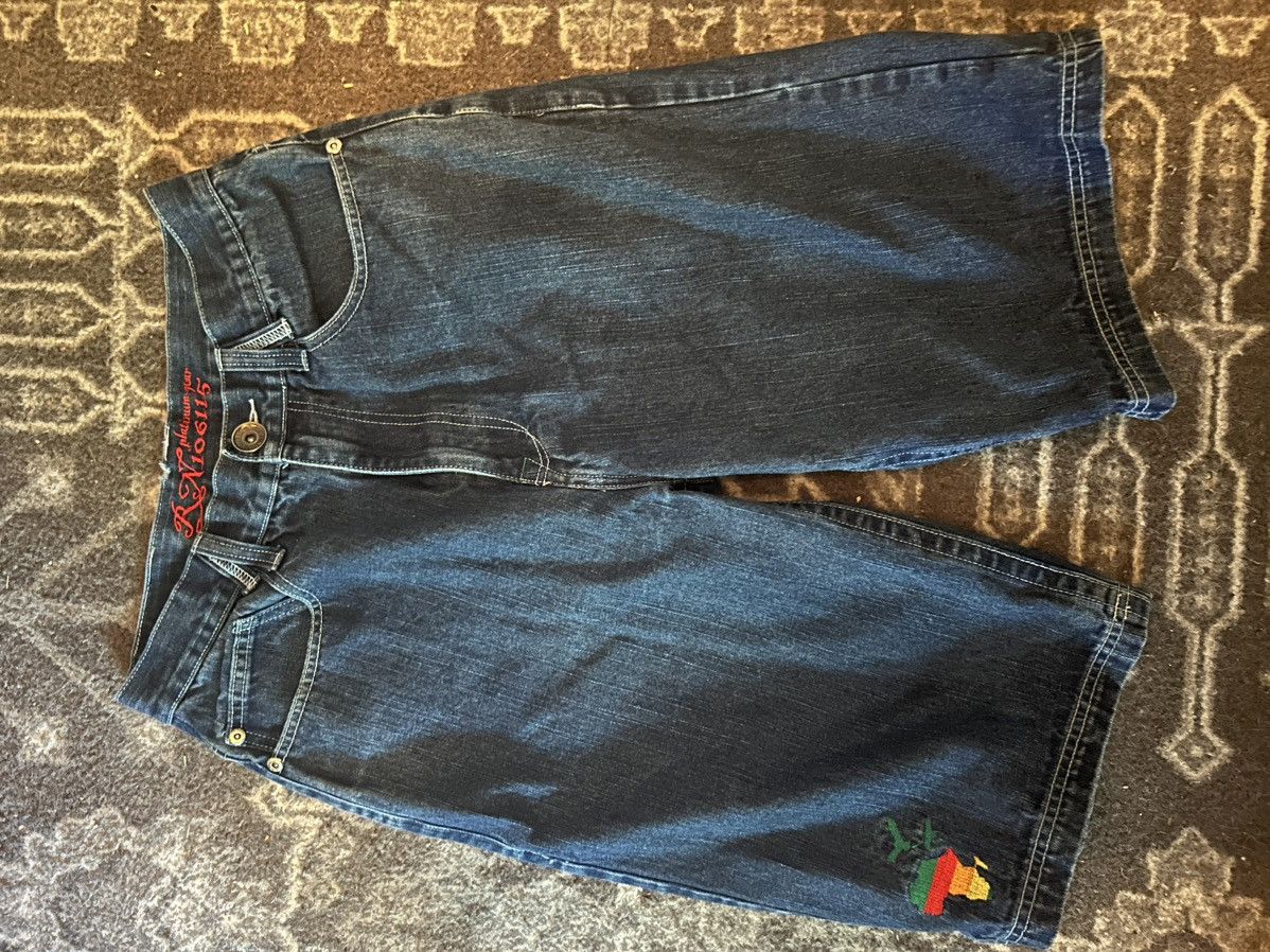 JNCO Jnco style embroidered baggy denim shorts 🇿🇦 Size US 32 / EU 48 - 2 Thumbnail