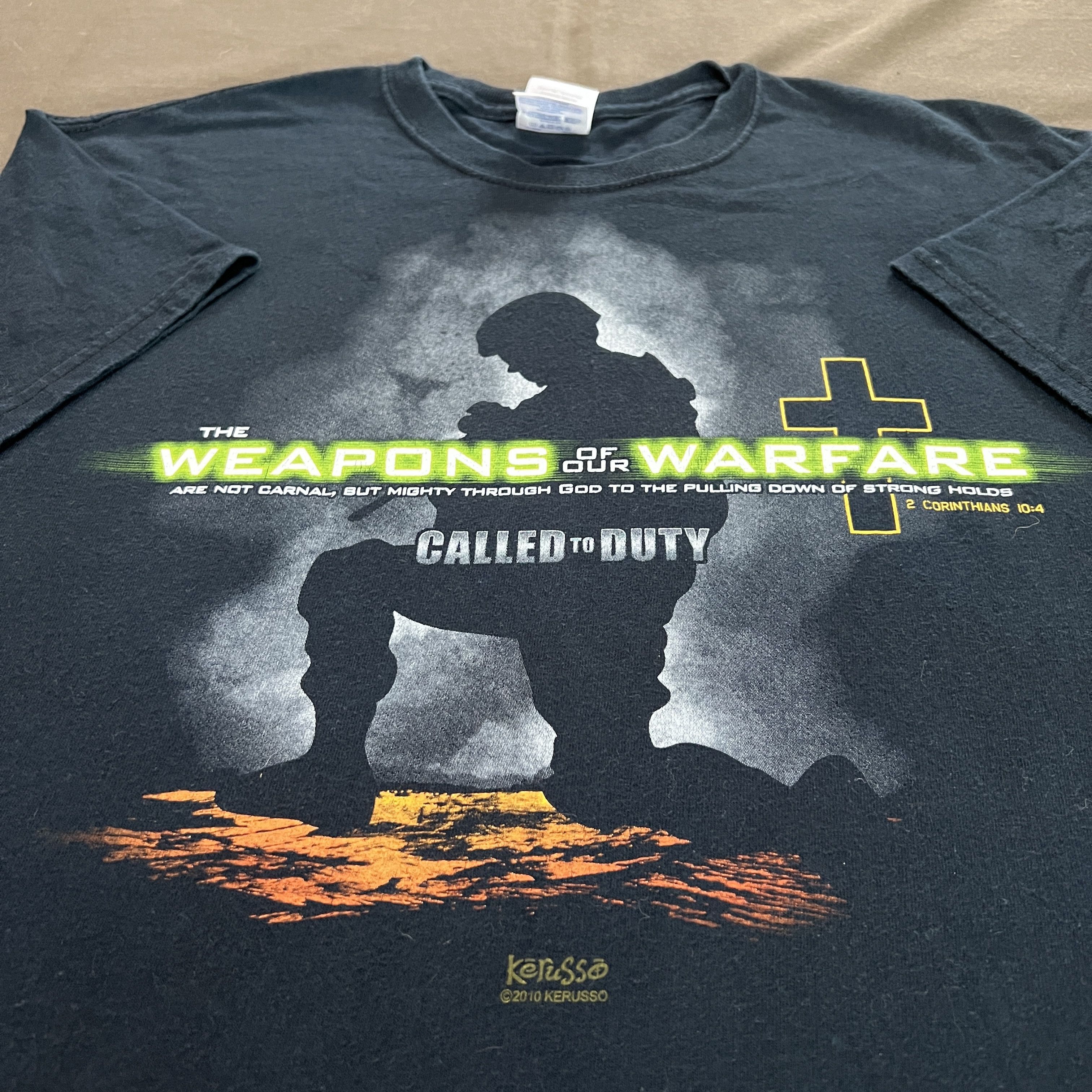 Vintage Vintage Y2K Jesus Called to Duty God Bible Holy Promo Tee Size US M / EU 48-50 / 2 - 1 Thumbnail