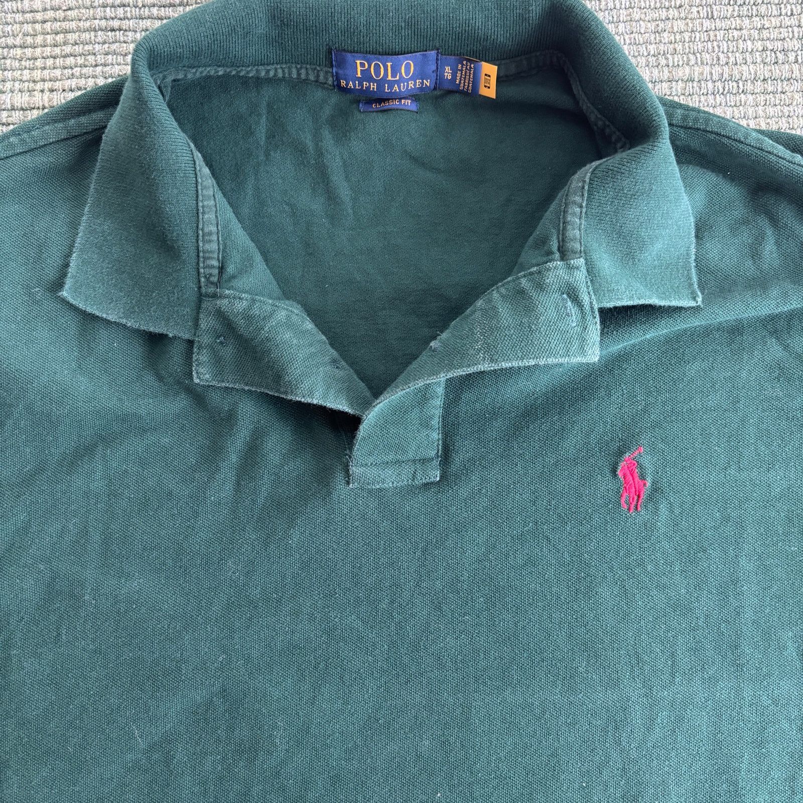 Polo Ralph Lauren Modern pre-owned Polo Ralph Lauren green collared polo shirt Size US XL / EU 56 / 4 - 3 Thumbnail