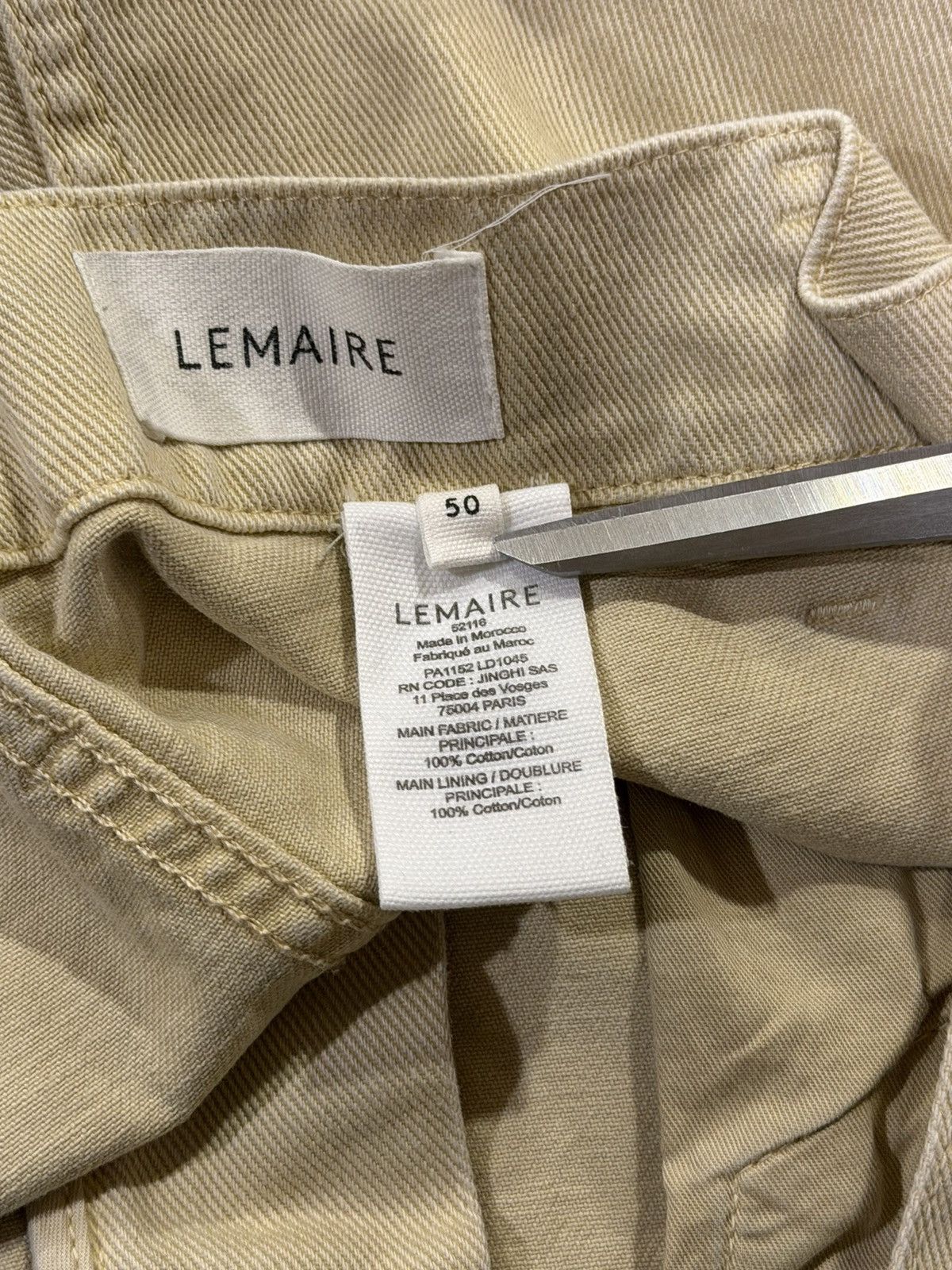 Lemaire Lemaire Wide Leg Back Belt Twisted Tan Carpenter Knee Pants Size US 34 / EU 50 - 12 Thumbnail
