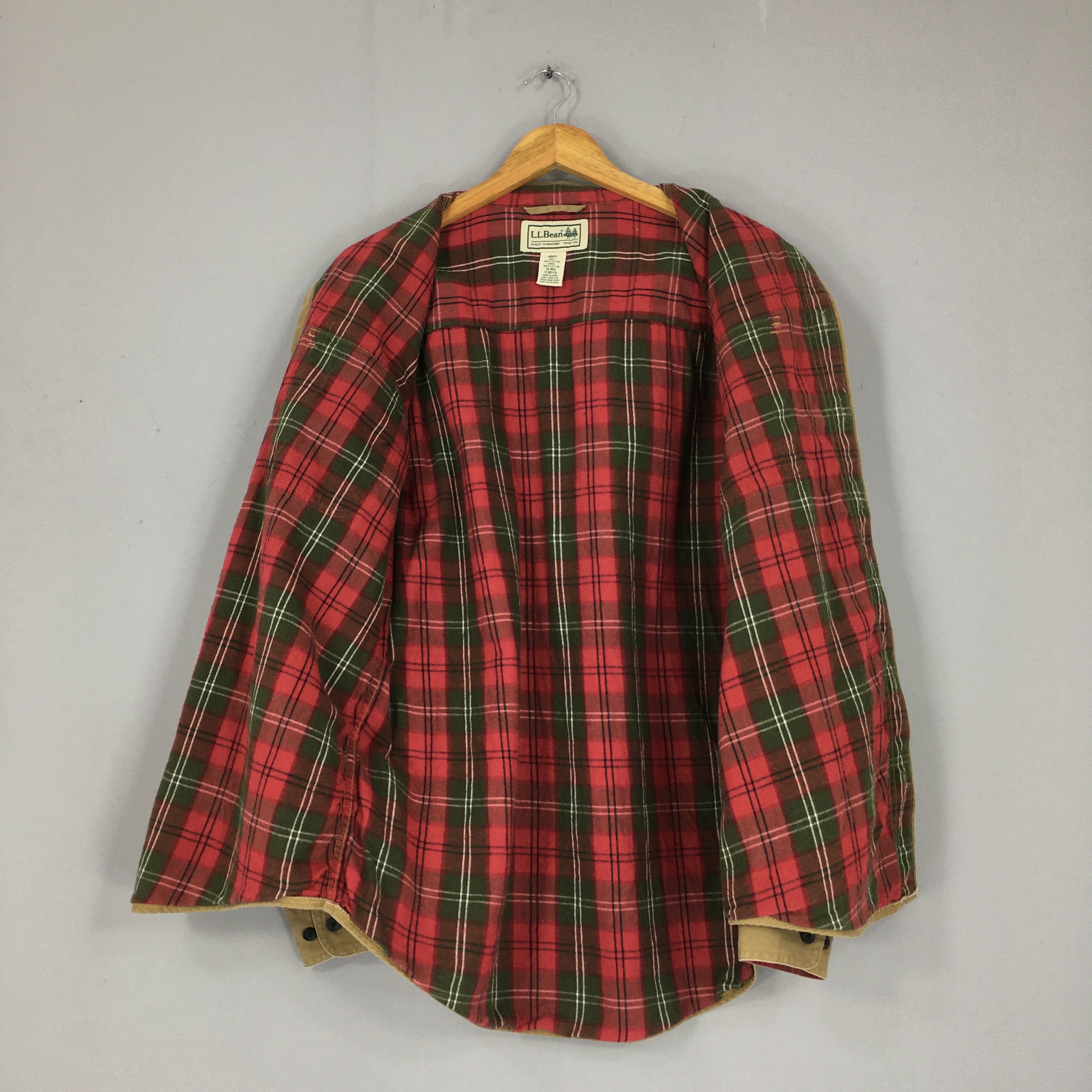 L.L. Bean Vintage LL Bean Flannel Lined Canvas Work Chore Shirt Medium Size US M / EU 48-50 / 2 - 6 Thumbnail