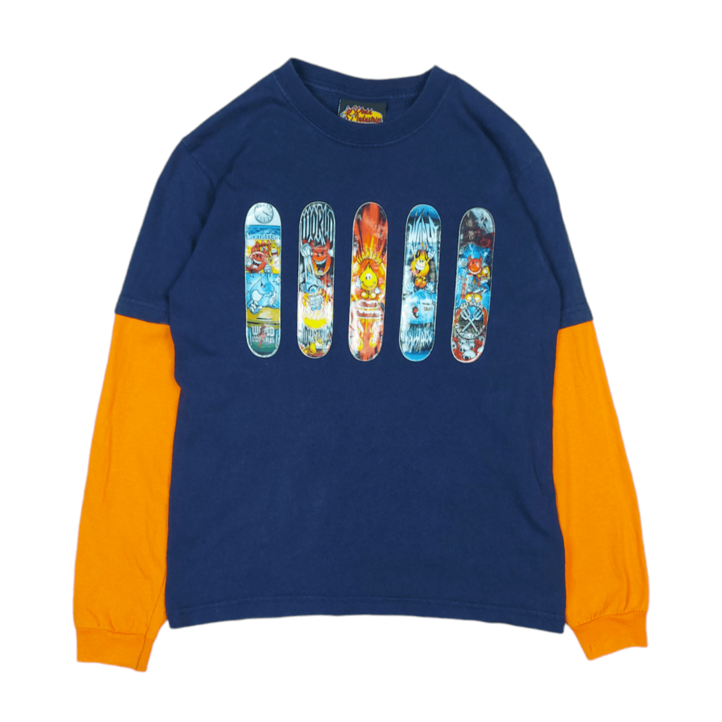 Vintage × World Industries Vintage 90s Y2K World Industries Skateboard Double-Sided TEE Size US XS / EU 42 / 0 - 2 Thumbnail